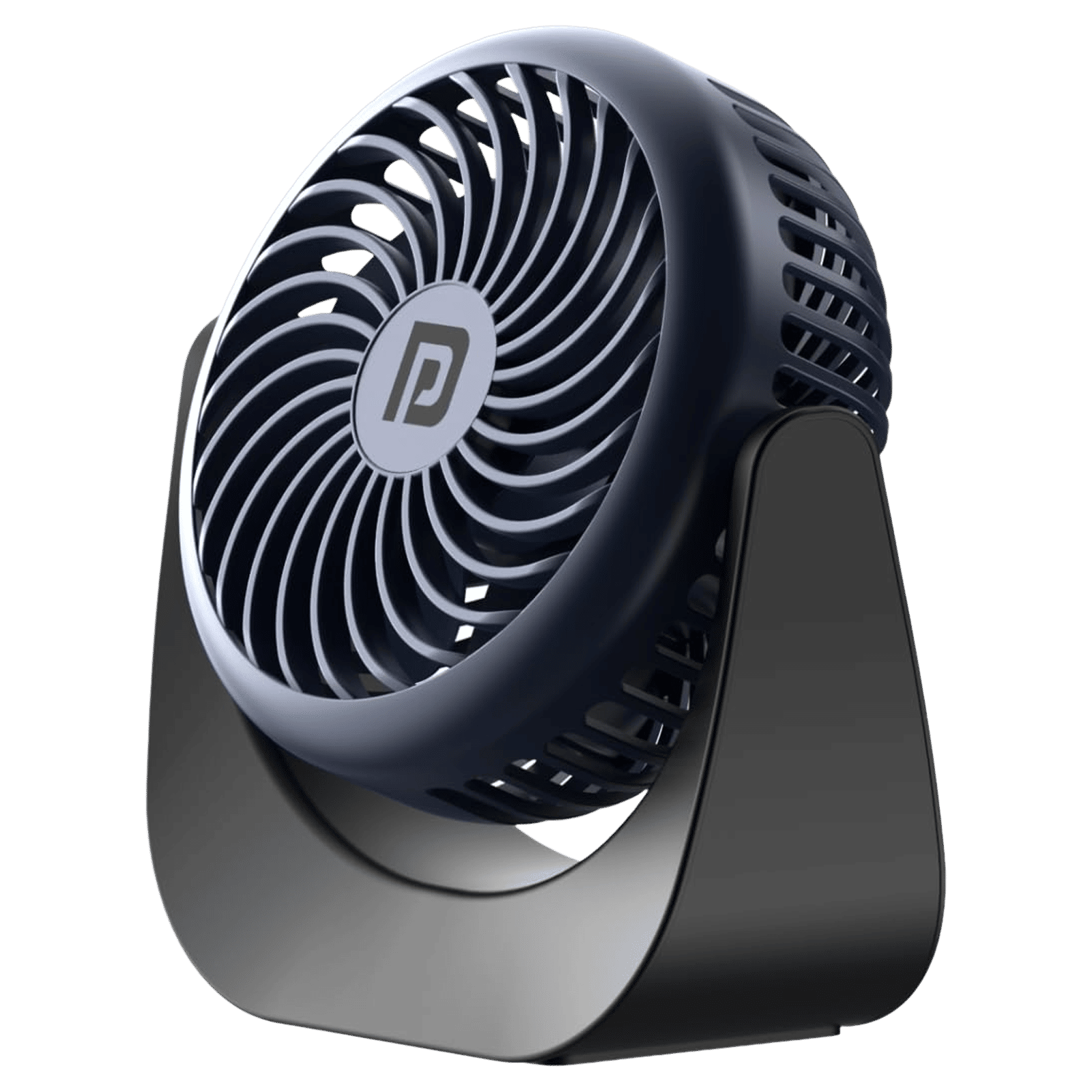 PORTRONICS Toofan 60mm 3 Blade BLDC Motor Mini Rechargeable Fan with 2000 mAh Battery (Low Noise Desk Fan, Blue)