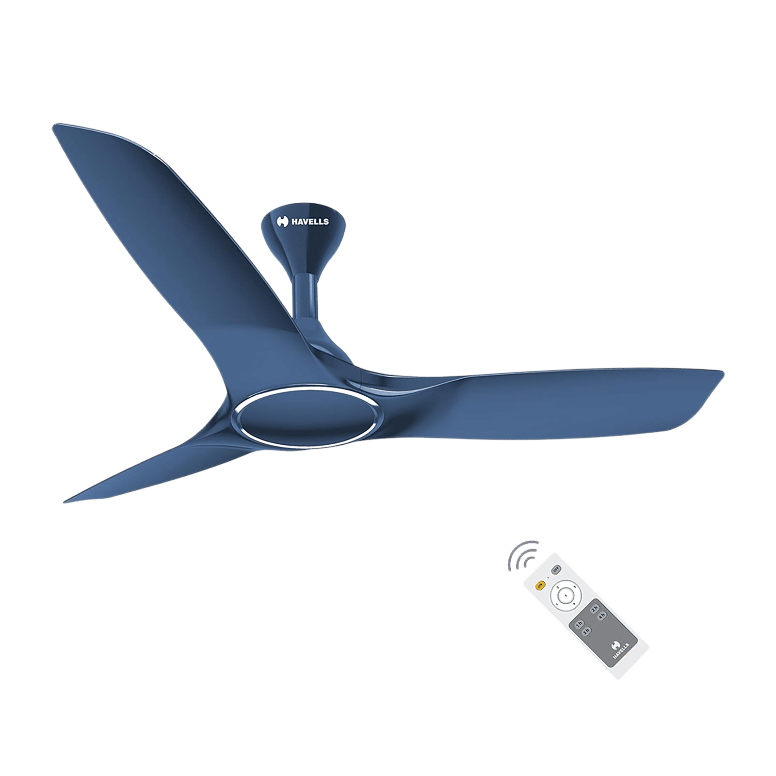 HAVELLS Stealth Air 5 Star 1200mm 3 Blade BLDC Motor Ceiling Fan with Remote (Inverter Technology, Indigo Blue)