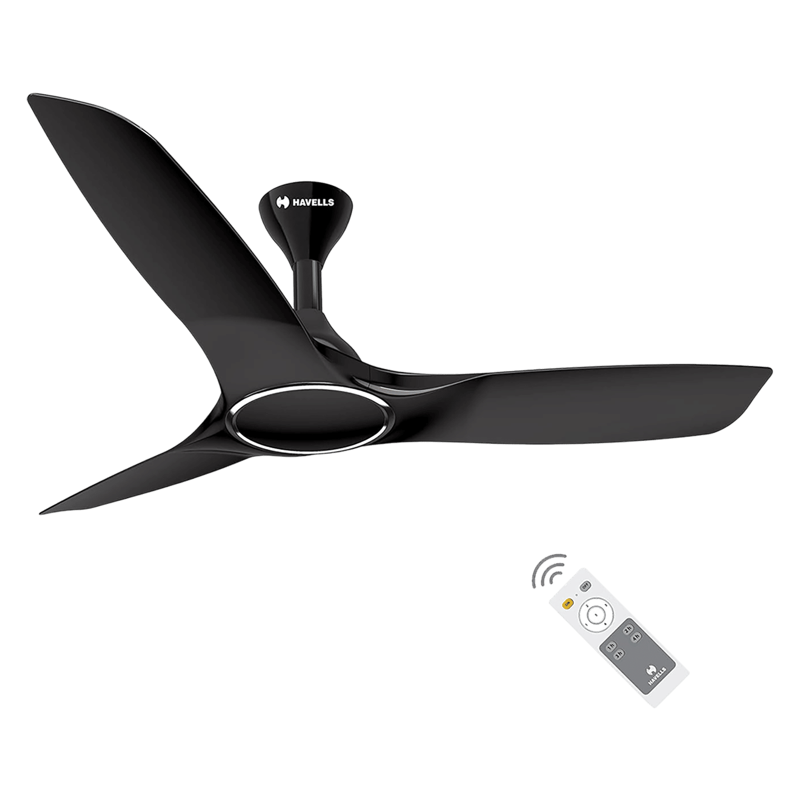 HAVELLS Stealth Air 5 Star 1200mm 3 Blade BLDC Motor Ceiling Fan with Remote (Inverter Technology, Metallic Black)