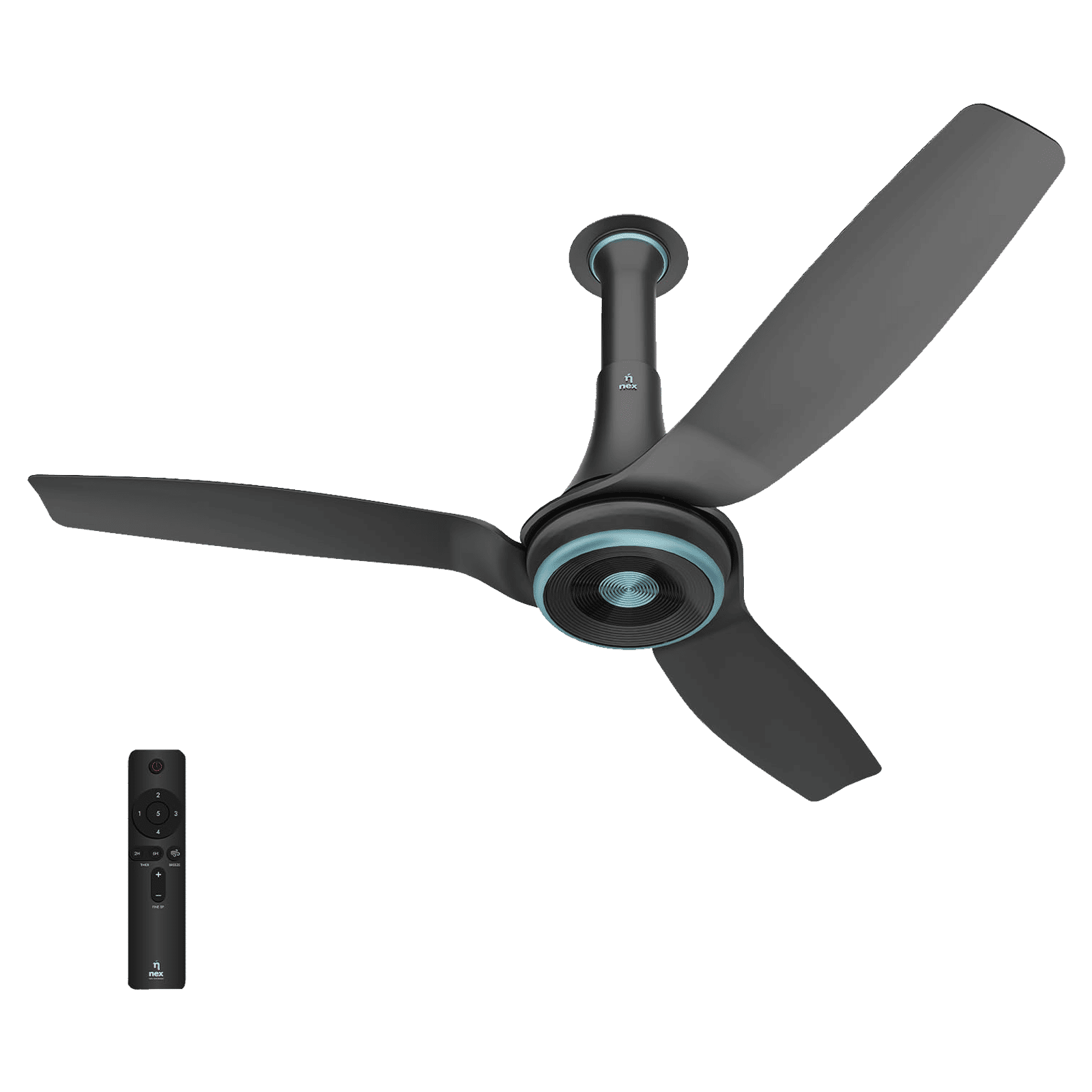 nex Dryft A95 5 Star 1200mm 3 Blade BLDC Motor Smart Ceiling Fan with Remote (Alexa & Google Assistant, Granite Grey)