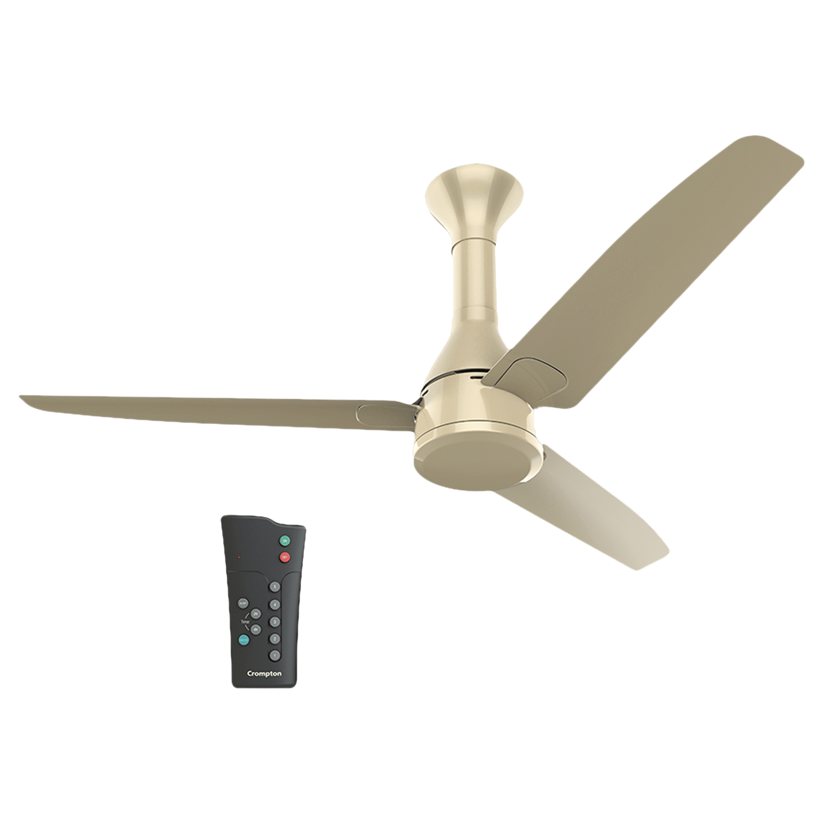 Crompton Energion Roverr 5 Star 1200mm 3 Blade BLDC Motor Ceiling Fan with Remote (Anti Dust, Champagne Gold)
