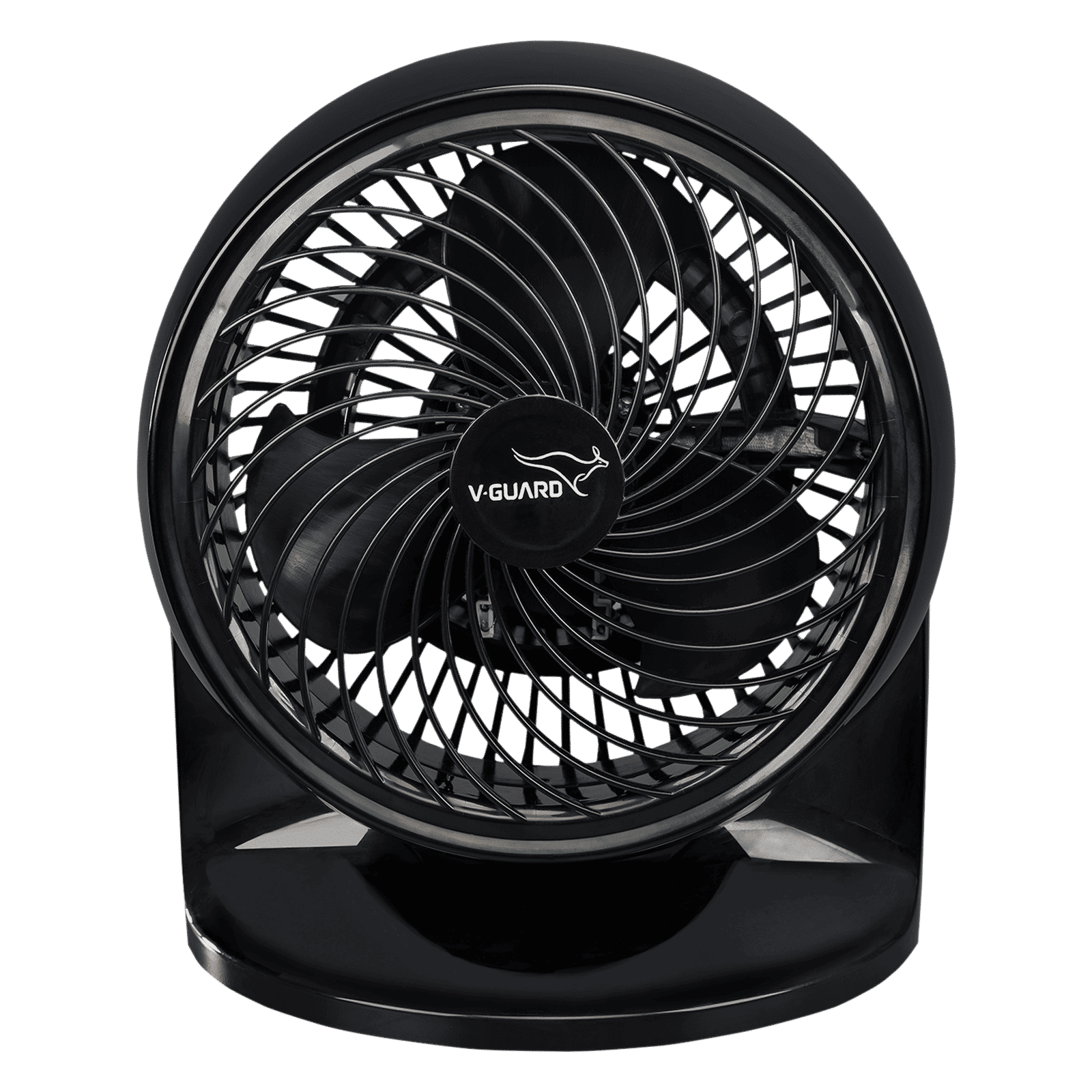 V-GUARD Spinny Pro 180mm 3 Blade Induction Motor Table Fan (90 Degree Tilt Rotation, Black)