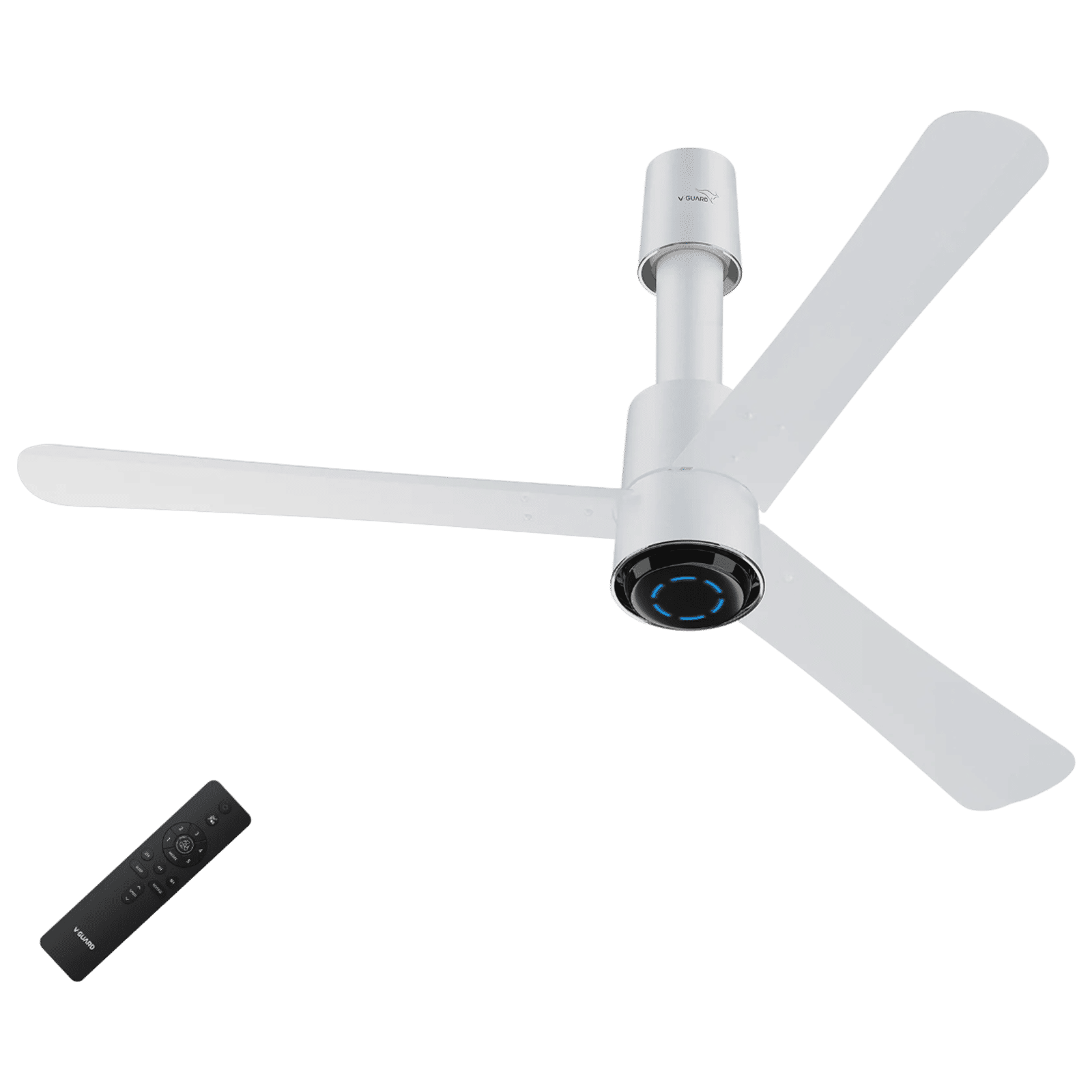 V-GUARD Insight-G 5 Star 1200mm 3 Blade BLDC Motor Ceiling Fan with Remote (UI LED Lights, Blossom White Matte)