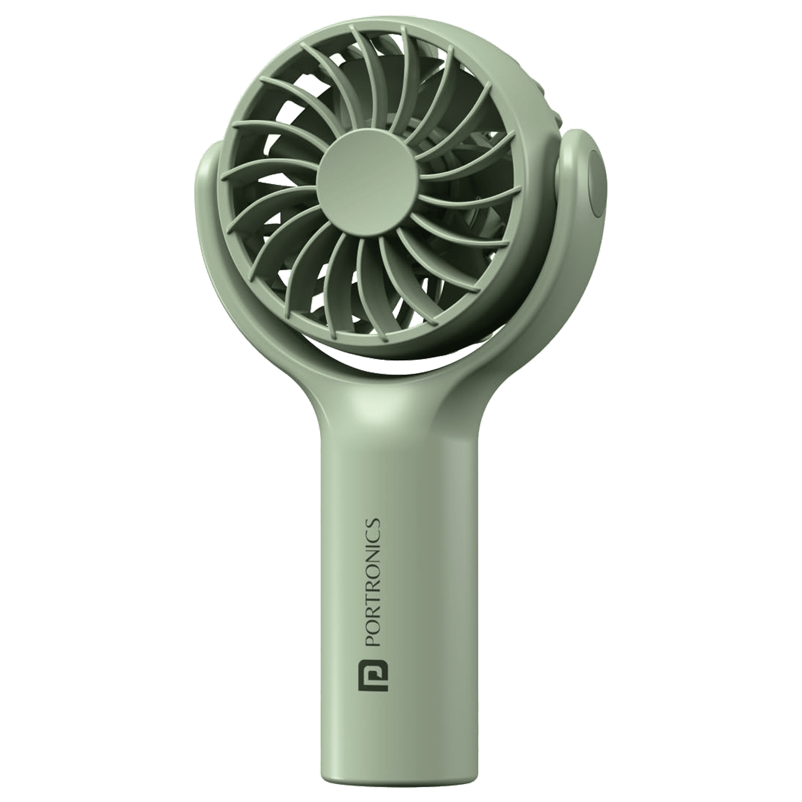 PORTRONICS Toofan Mini 7 Blade Rechargeable Personal Fan with 2000 mAh Battery (180 Degree Rotation, Green)