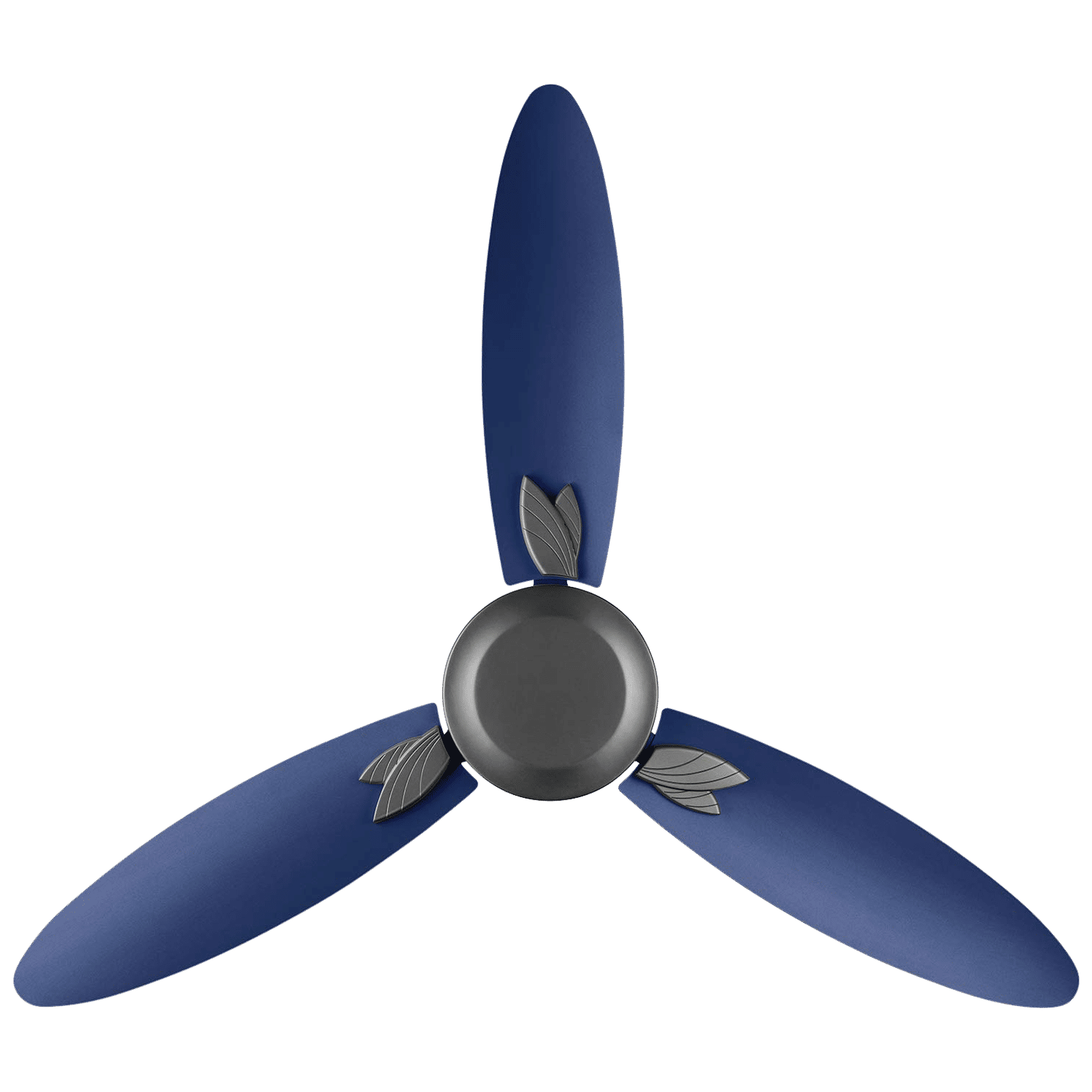USHA Bloom Magnolia 1250mm 3 Blade Copper Motor Ceiling Fan (Dust Resistant, Sparkle Grey and Blue)