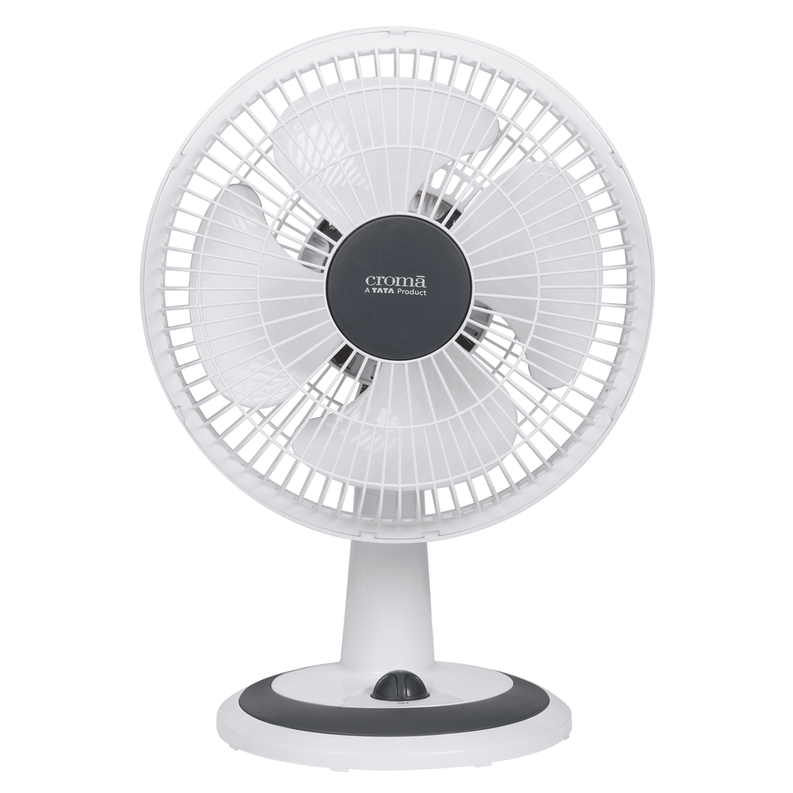 Croma AF2306 285mm 4 Blade Copper Motor Table Fan (3 Speed Control, White)