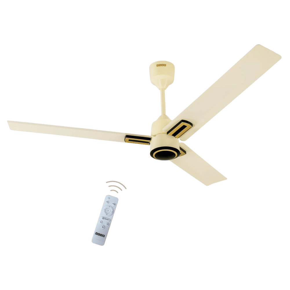 USHA AeroEdge Plus 5 Star 1200mm 3 Blade BLDC Motor Ceiling Fan with Remote (Whisper Quiet Technology, Ivory)