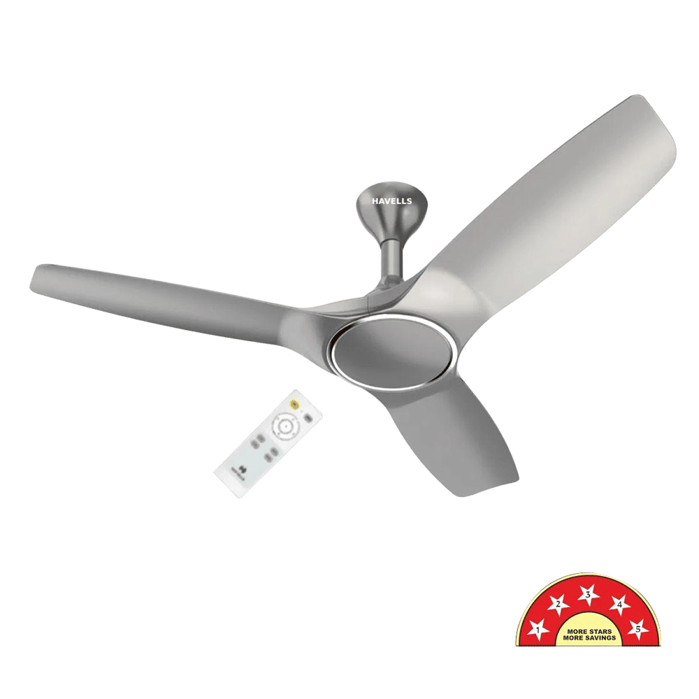 HAVELLS Stealth Air 5 Star 1200 mm 3 Blade BLDC Motor Ceiling Fan with Remote (Aerodynamic Blades, Mist)