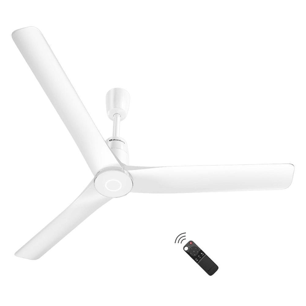 atomberg Aris Contour Smart 5 Star 1200mm 3 Blade BLDC Motor Smart Ceiling Fan with Remote (LED Indicators, Marble White)