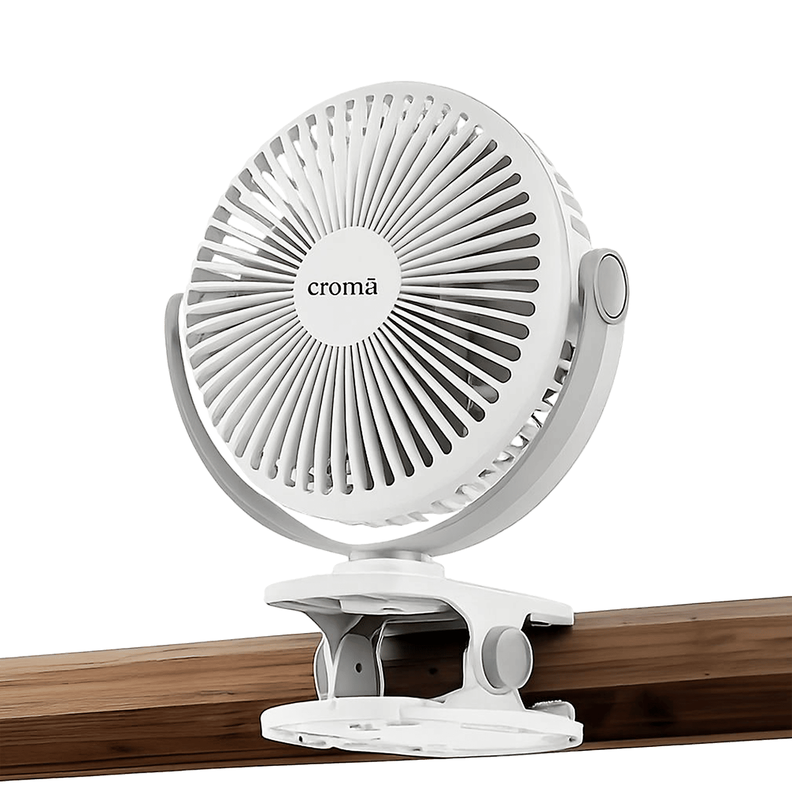Croma AF2301 3 Blade Rechargeable Fan with 1800 mAh Battery (BLDC Motor, White)