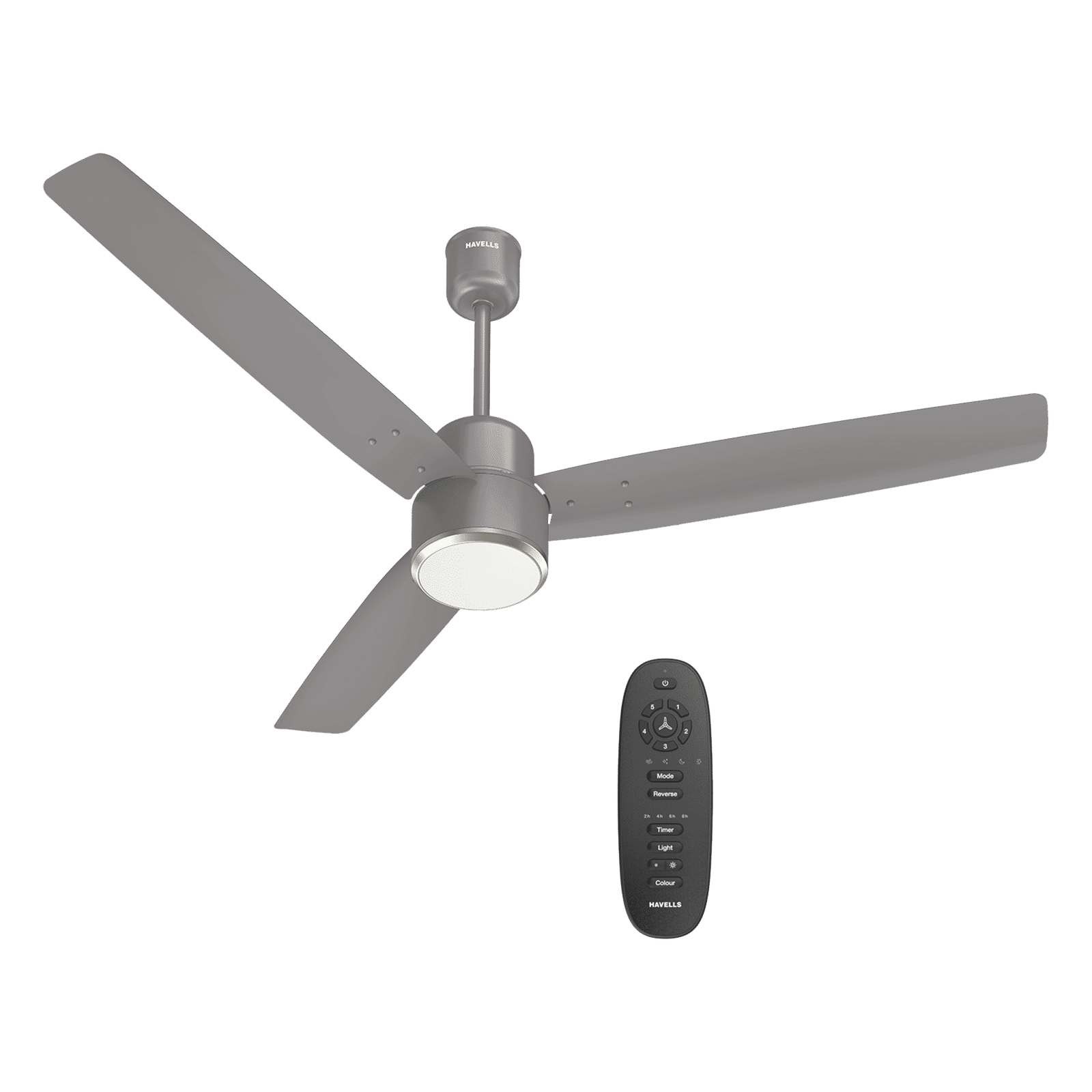 Havells Epic Underlight 5 Star 1200mm 3 Blade BLDC Motor Ceiling Fan with Remote (Reverse Rotation, Stone Grey)