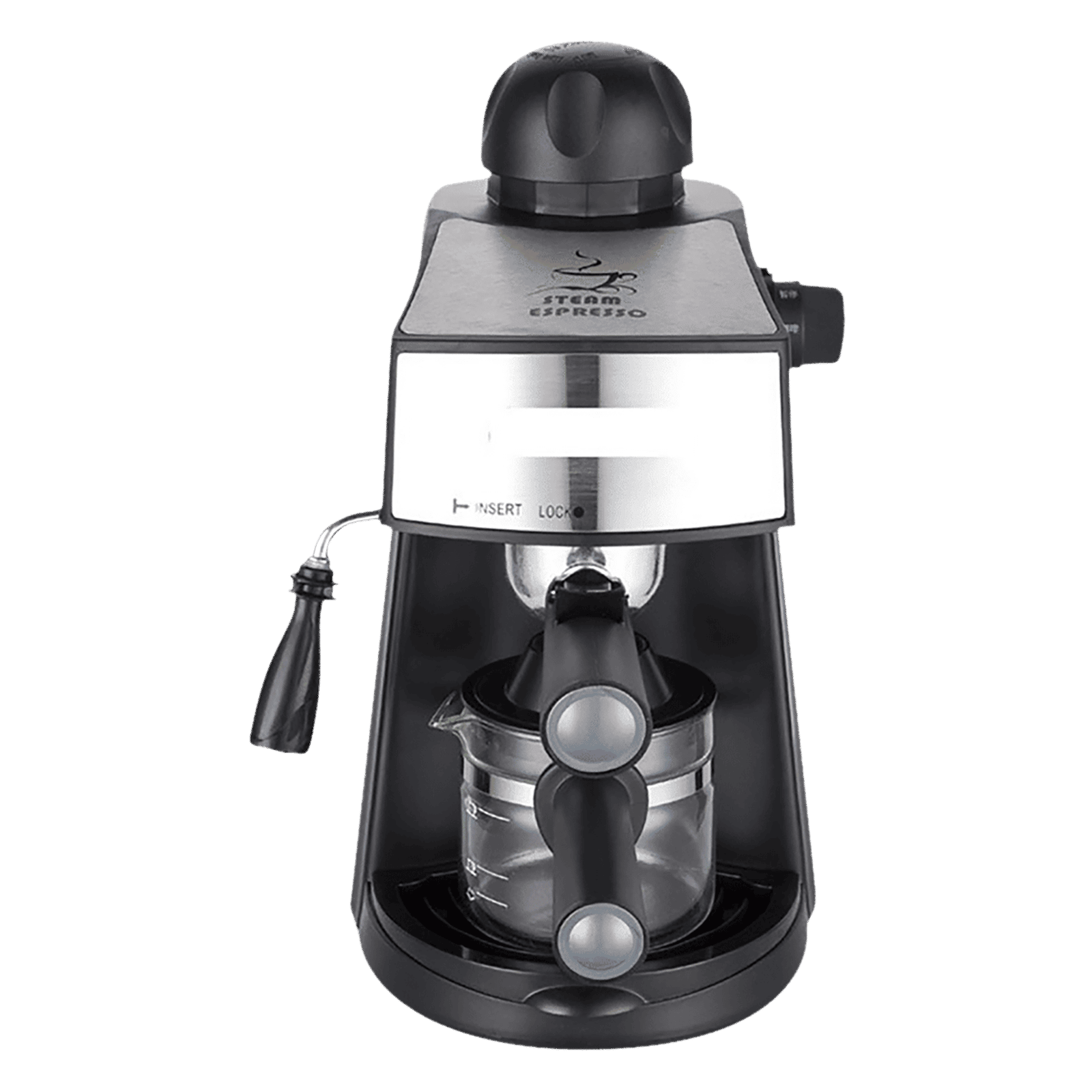 Russell Hobbs 800 Watt 4 Cups Fully Automatic Espresso Coffee Maker with Anti Drip Valve (Black)