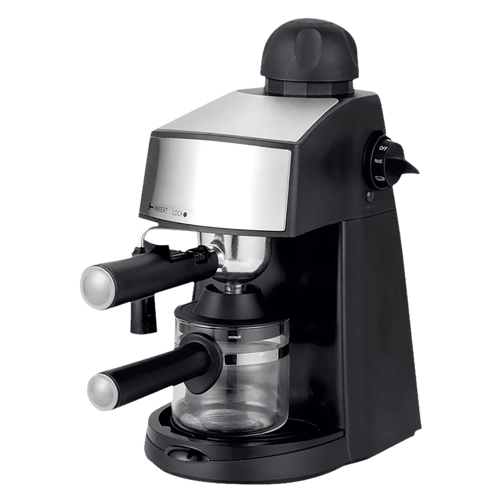 Buy Russell Hobbs 800 Watt 4 Cups Manual Espresso Coffee Maker with Anti Drip Valve (Black) Online Croma