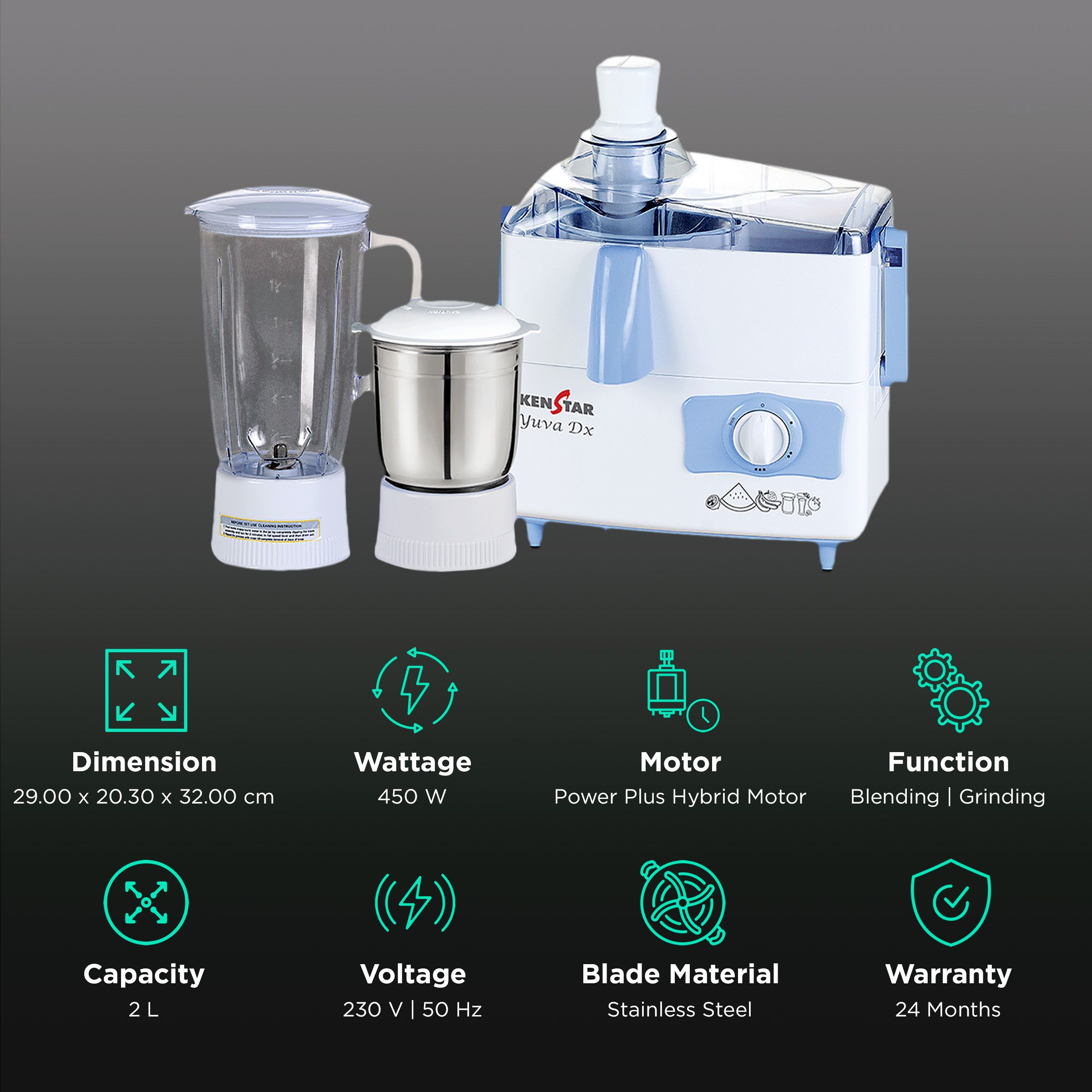 Kenstar Spice Mixer Grinder Kenstar Mixer 500 Watt Kenstar