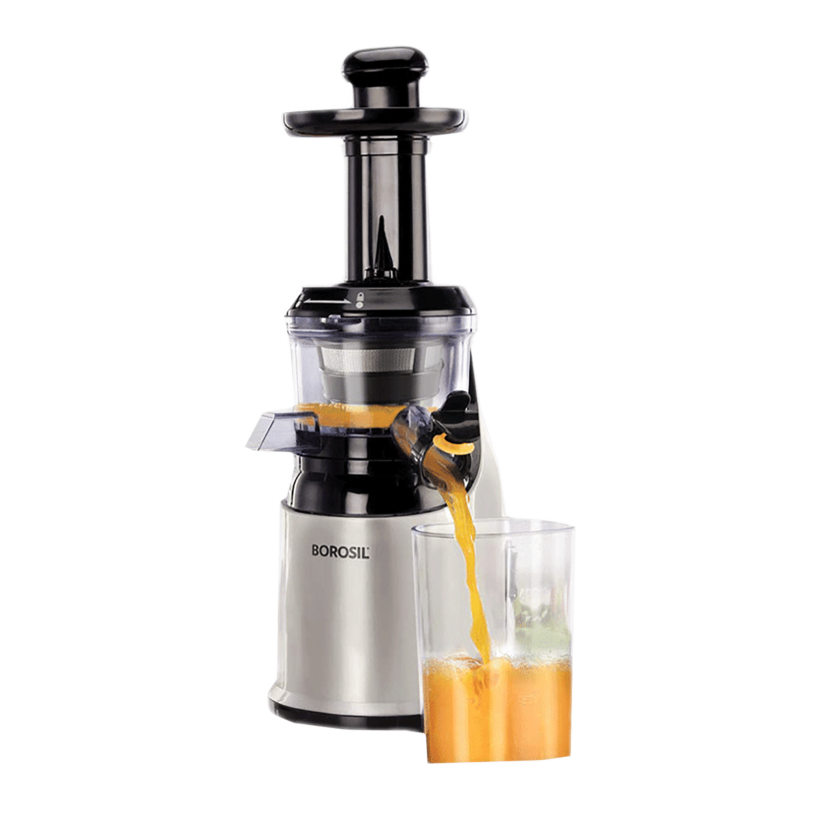 BOROSIL HealthPro 200 Watt Slow Juicer (70 RPM, Slow Squeeze Technology, Silver Cloud)