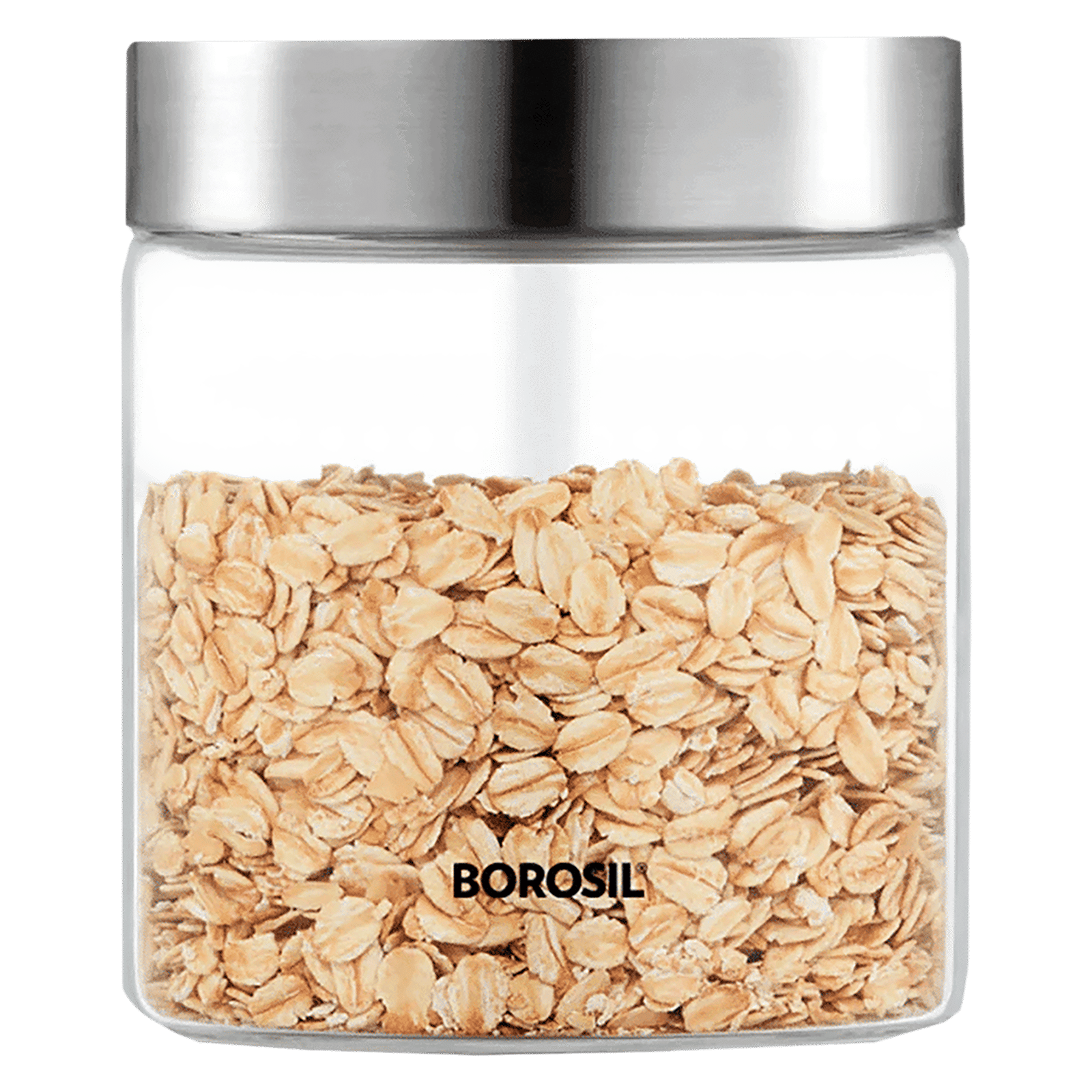 BOROSIL Endura 600ml Borosilicate Glass Jar with Screw Top Lid (Scratch Resistant, Transparent)