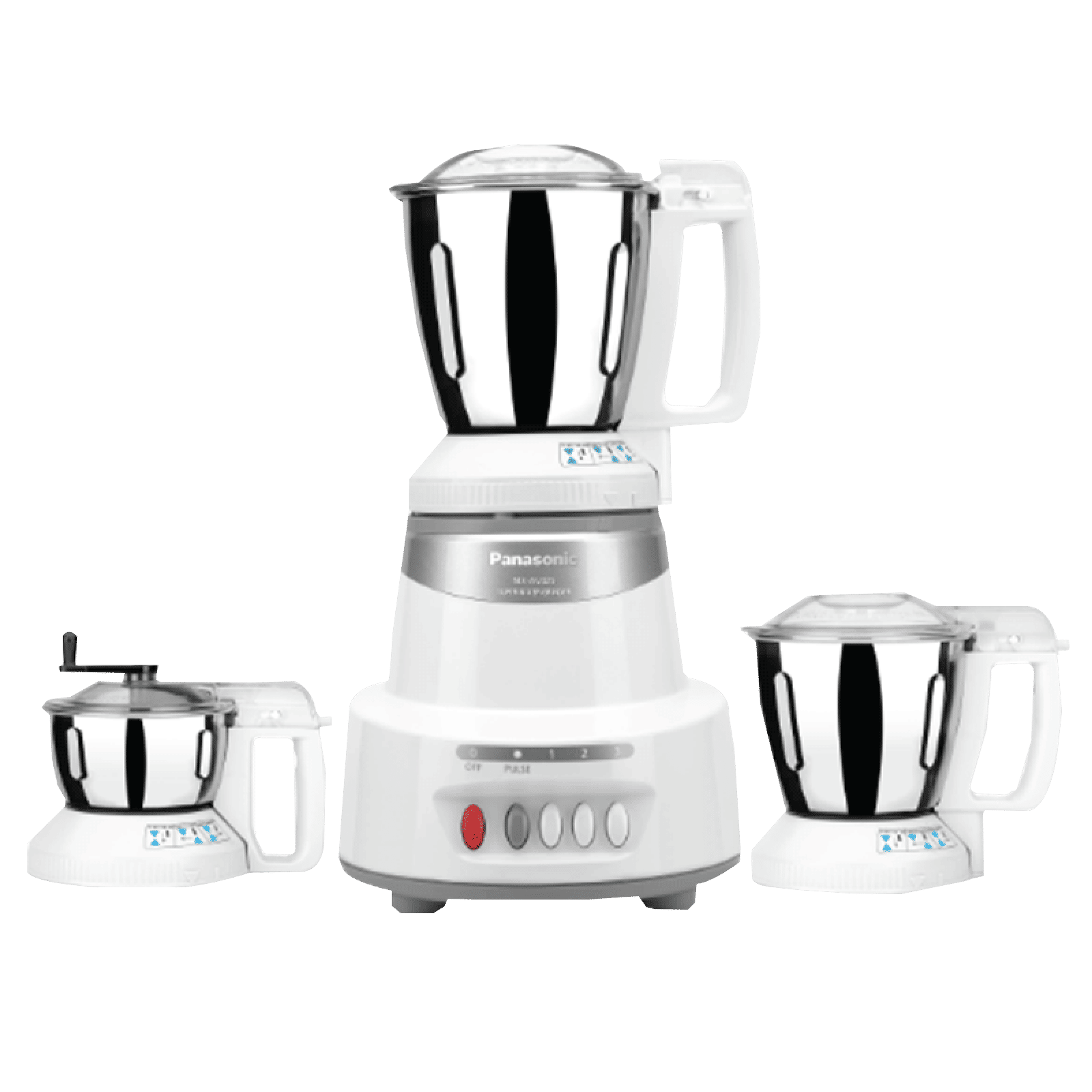 Panasonic Elements Series 600 Watt 3 Jars Mixer Grinder (Double Safety Lock, Marble Silver)