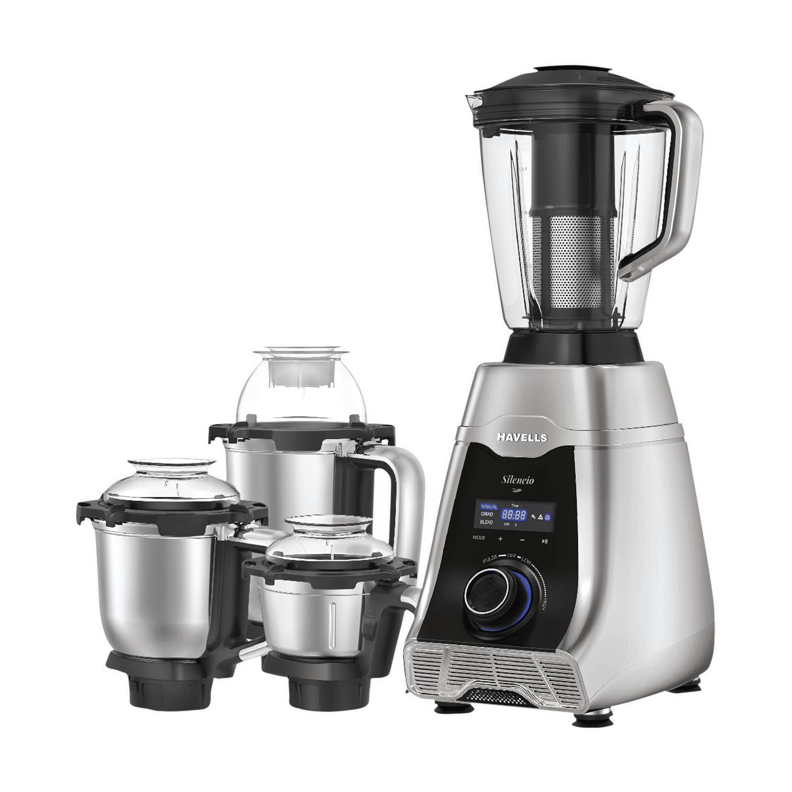 Buy HAVELLS Silencio 500 Watt Jars Mixer Grinder (Digital