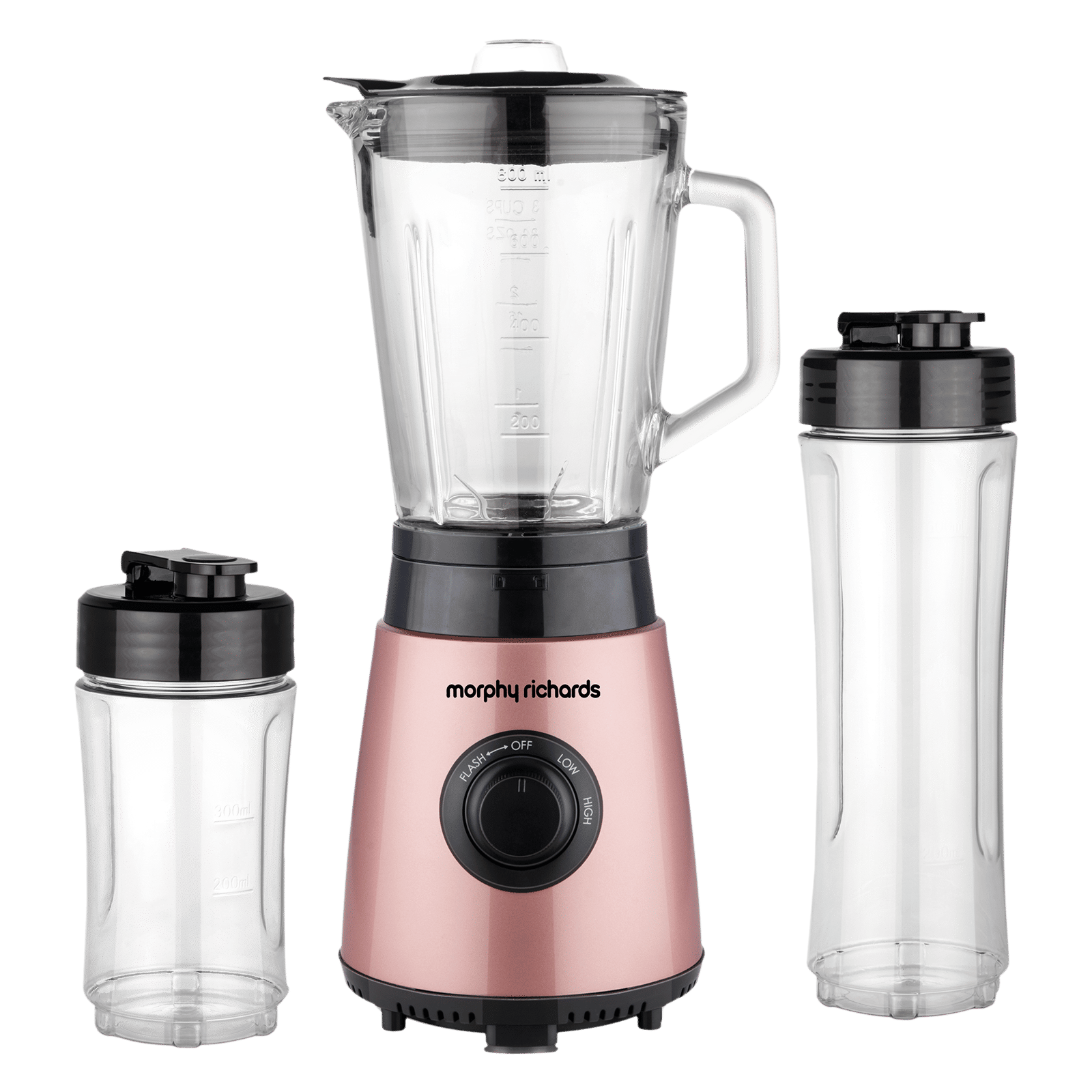 morphy richards Blend Expert 400 Watt 3 Jars Blender (25000 RPM, Powerful Copper Motor, Rose Gold)