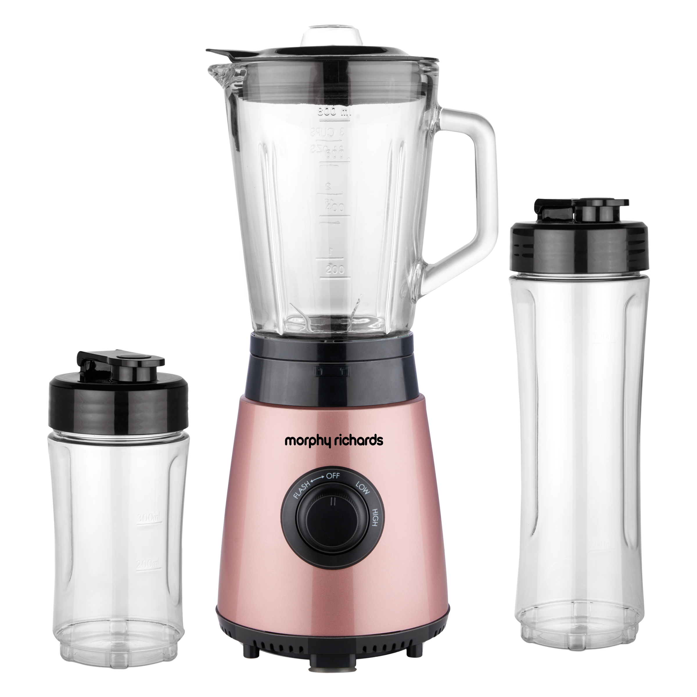 morphy richards Blend Expert 400 Watt 3 Jars Blender (25000 RPM, Powerful Copper Motor, Rose Gold)