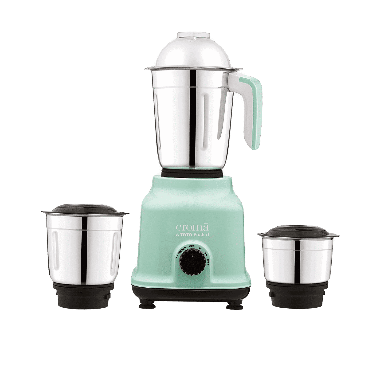 Croma 500 Watt 3 Jars Mixer Grinder (19000 RPM, Shock Proof Body, Green)
