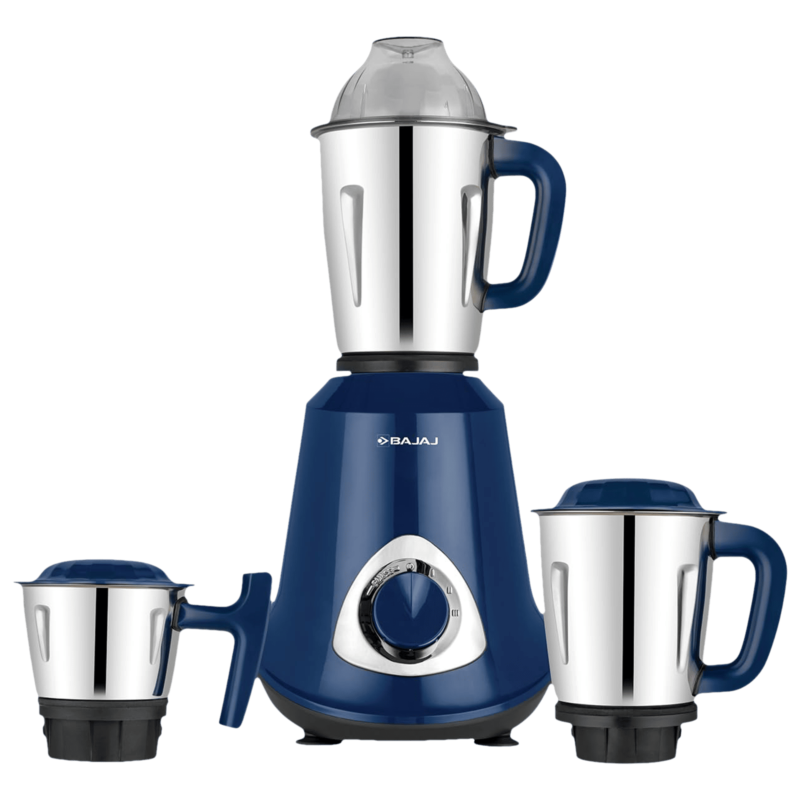 BAJAJ Military Series Glamore 800 Watt 3 Jars Mixer Grinder (20000 RPM, Auto Switch Off, Royal Blue)