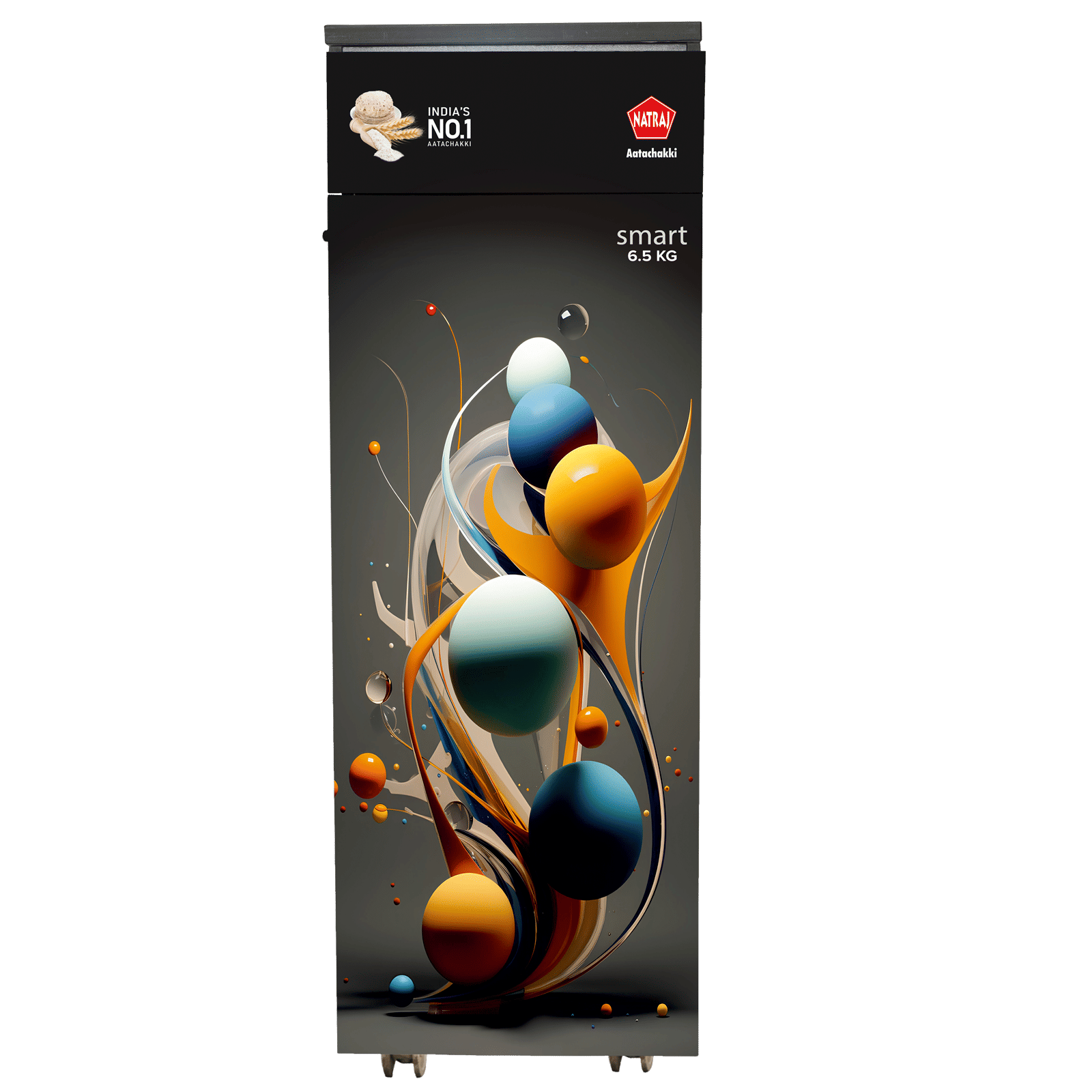 NATRAJ Smart 746 Watts Flour Mill Machine (AC109, Black)