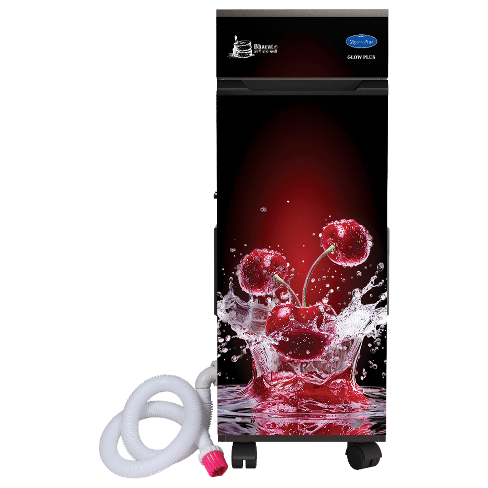 Mycro Fine GLOWPLUS 750 Watts 6.5 Kg Flour Mill Machine (Aircooled Filter, LMFA0519, Red Apple)