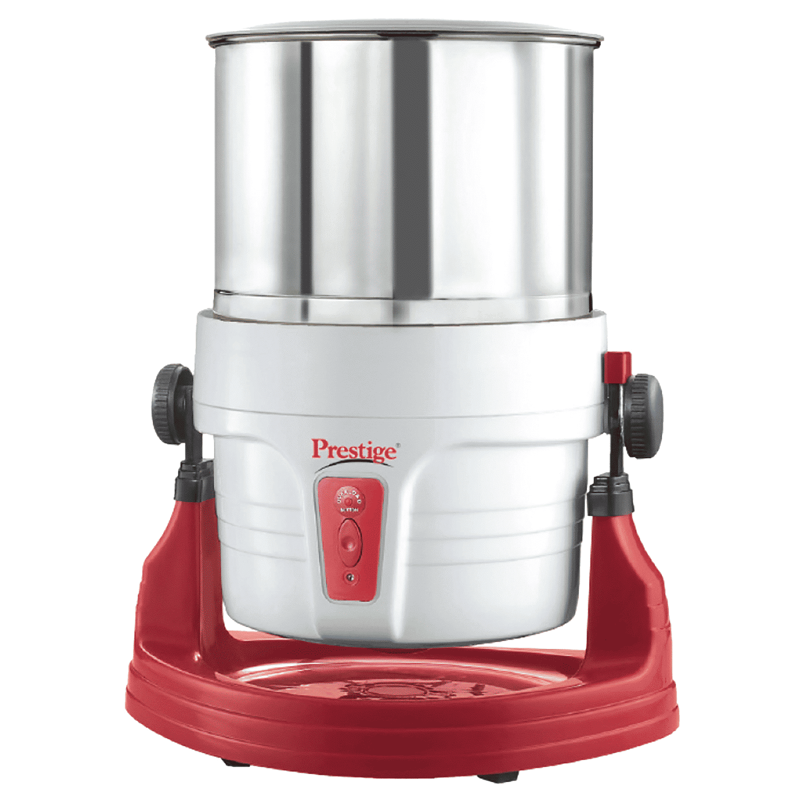Prestige PWG 01 2 Litres Wet Grinder with Coconut Scrapper & Atta Kneader (Tilting Drum, White and Red)