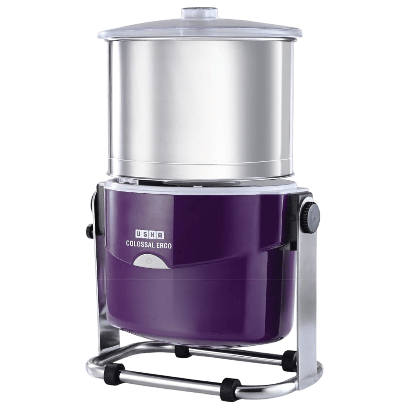 USHA Colossal Ergo 2 Litres 2 Stones Wet Grinder with Coconut Scrapper & Atta Kneader (Stainless Steel Drum, Magenta)