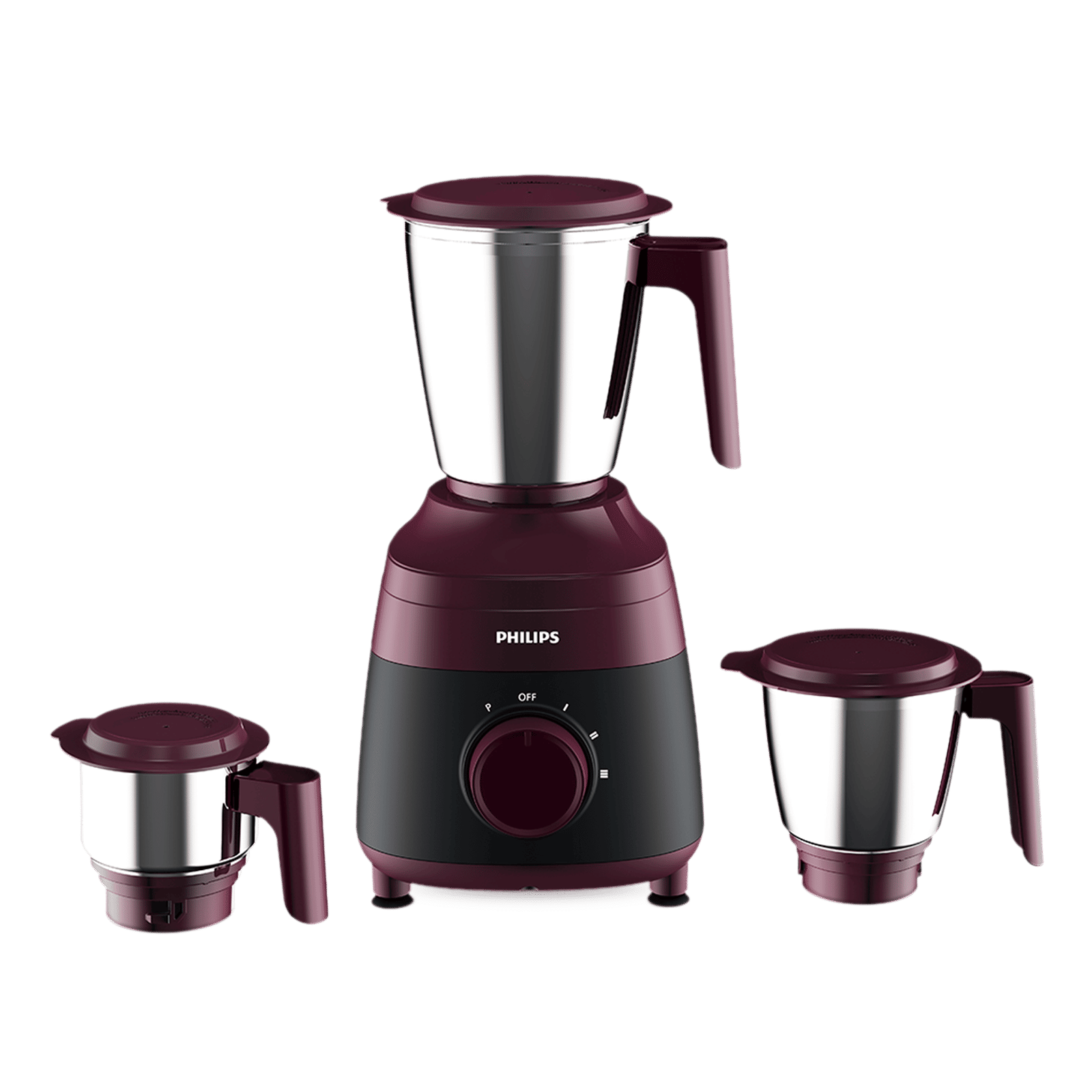 PHILIPS HL1000/00 500 Watt 3 Jars Mixer Grinder (22000 RPM, Opti-Grind Motor Technology, Red)