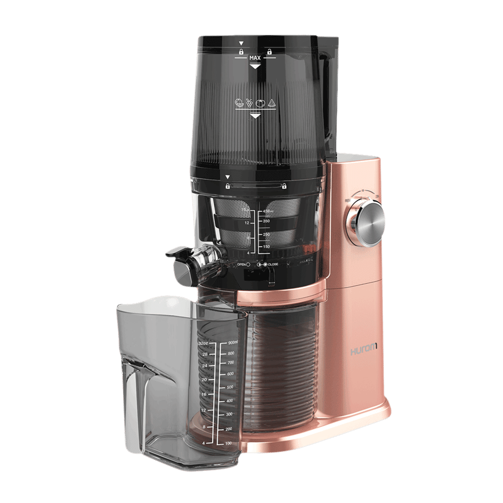 Hurom H-AI Series 200 Watt Cold Press Slow Juicer (60 RPM, Latest Squeezing Technology, Rose Gold)