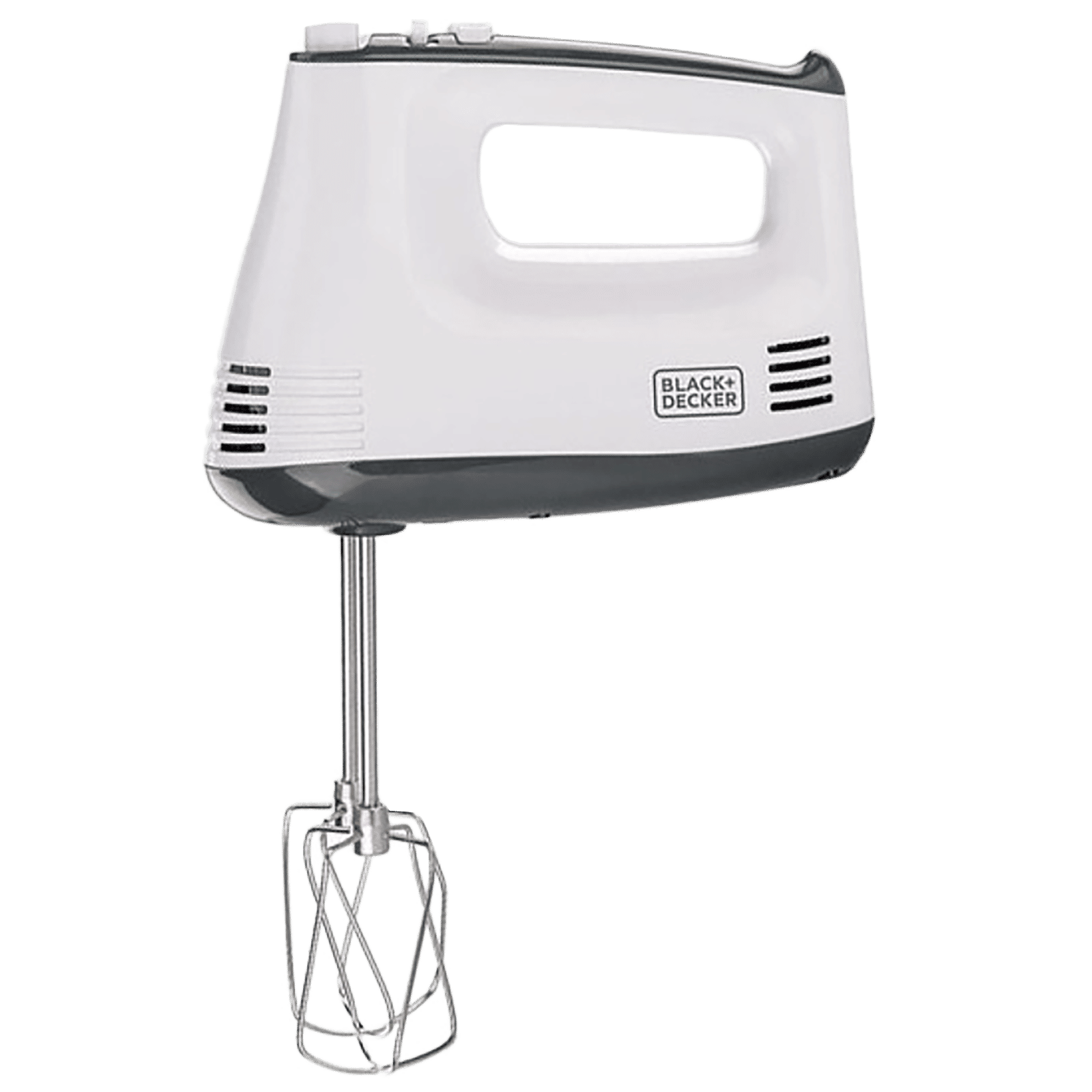 BLACK&DECKER M350 300 Watt 5 Speed Hand Blender with 4 Attachments (Quick Beater Lock, White)