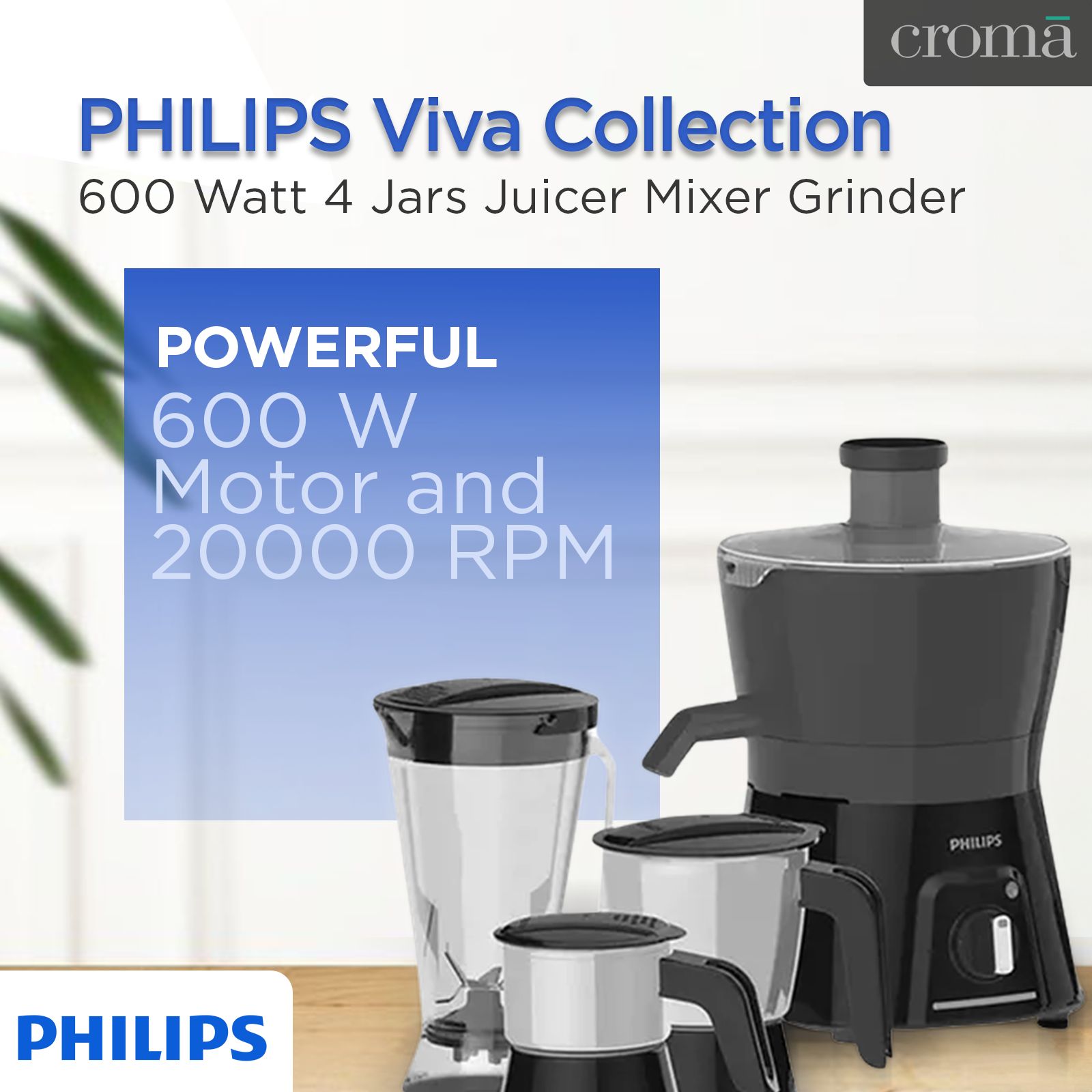 Philips Jmg Hl7580 Buy PHILIPS Viva Collection 600 Watt Jars Juicer Mixer  Grinder