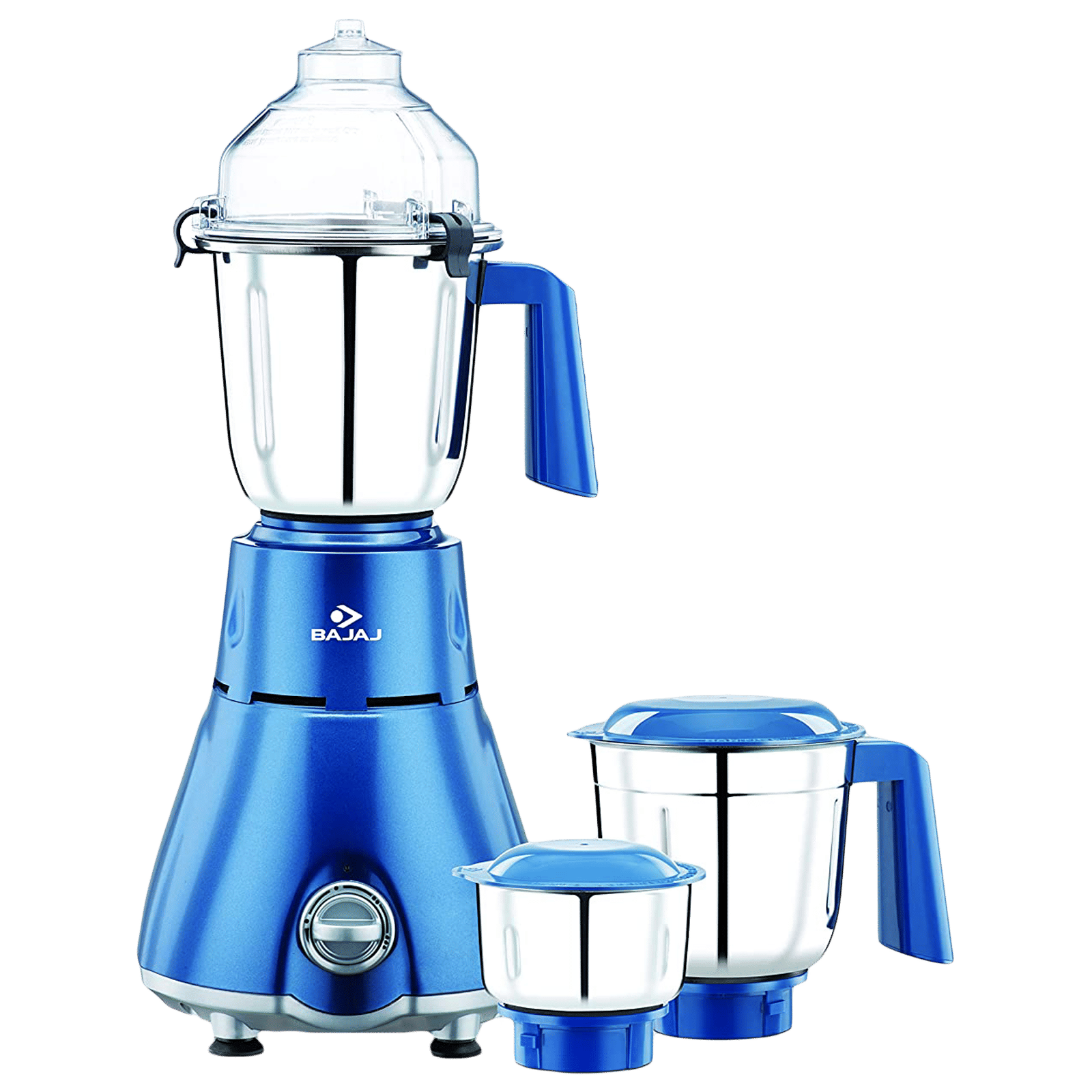 BAJAJ Beryl 750 Watt 3 Jars Mixer Grinder (18000 RPM, Tetra Flow Technology, Persian Blue)