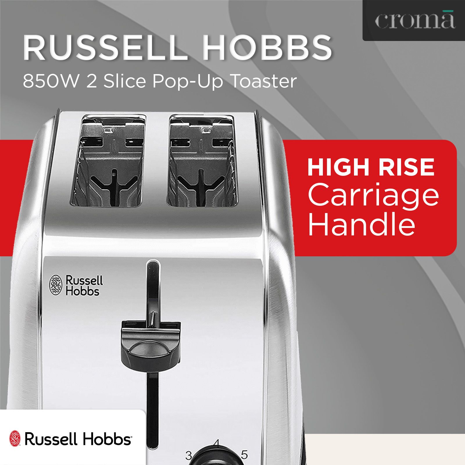 Buy Russell Hobbs Futura 850W Slice Pop-Up Toaster with
