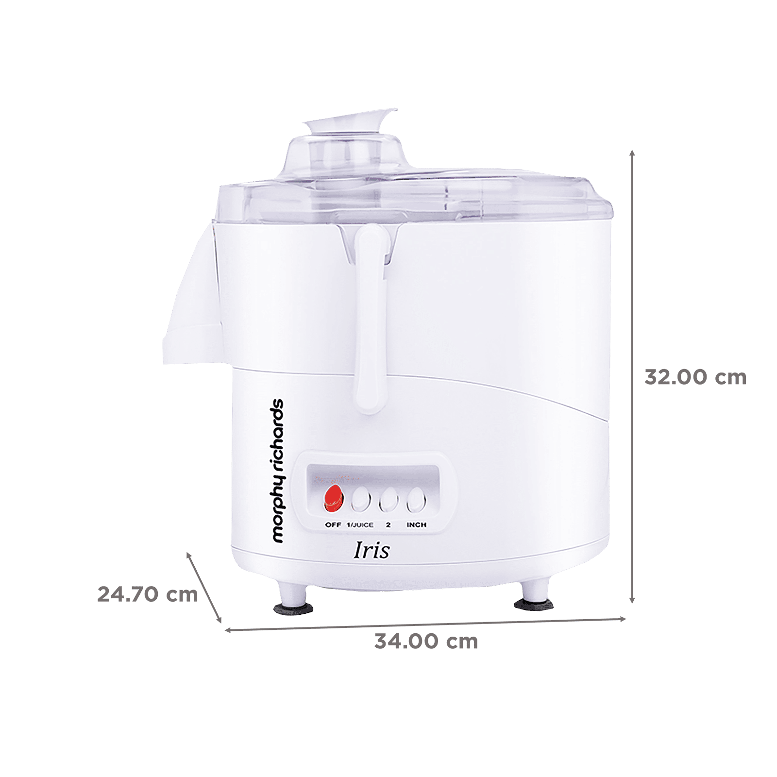 morphy richards Iris Juicer 450 Watts Juicer (Overload Protector, White)