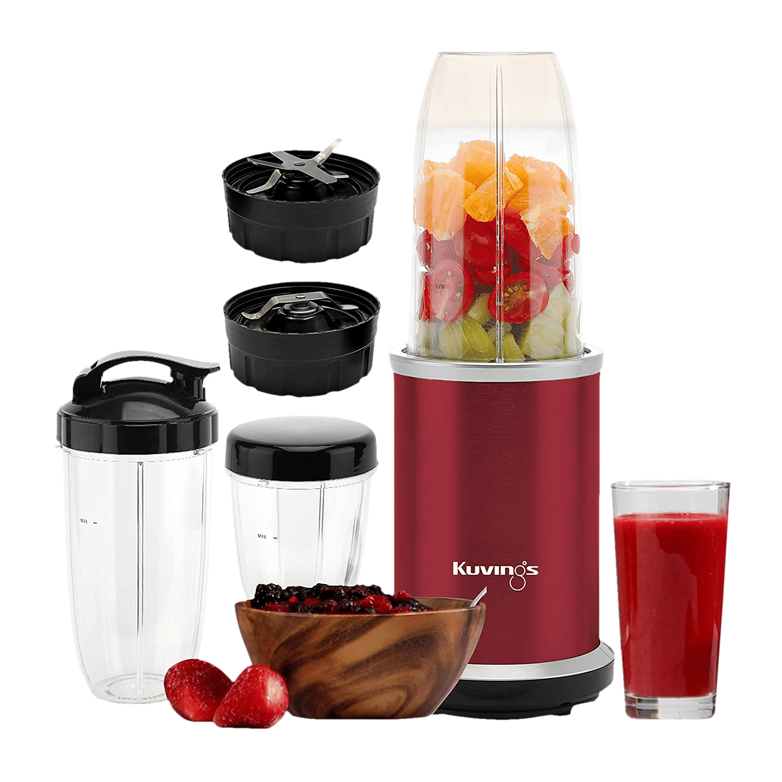 Kuvings Nutri Pro 1000 Watt 2 Jars Blender (22000 RPM, Super Quiet Motor, Ferrari Red)