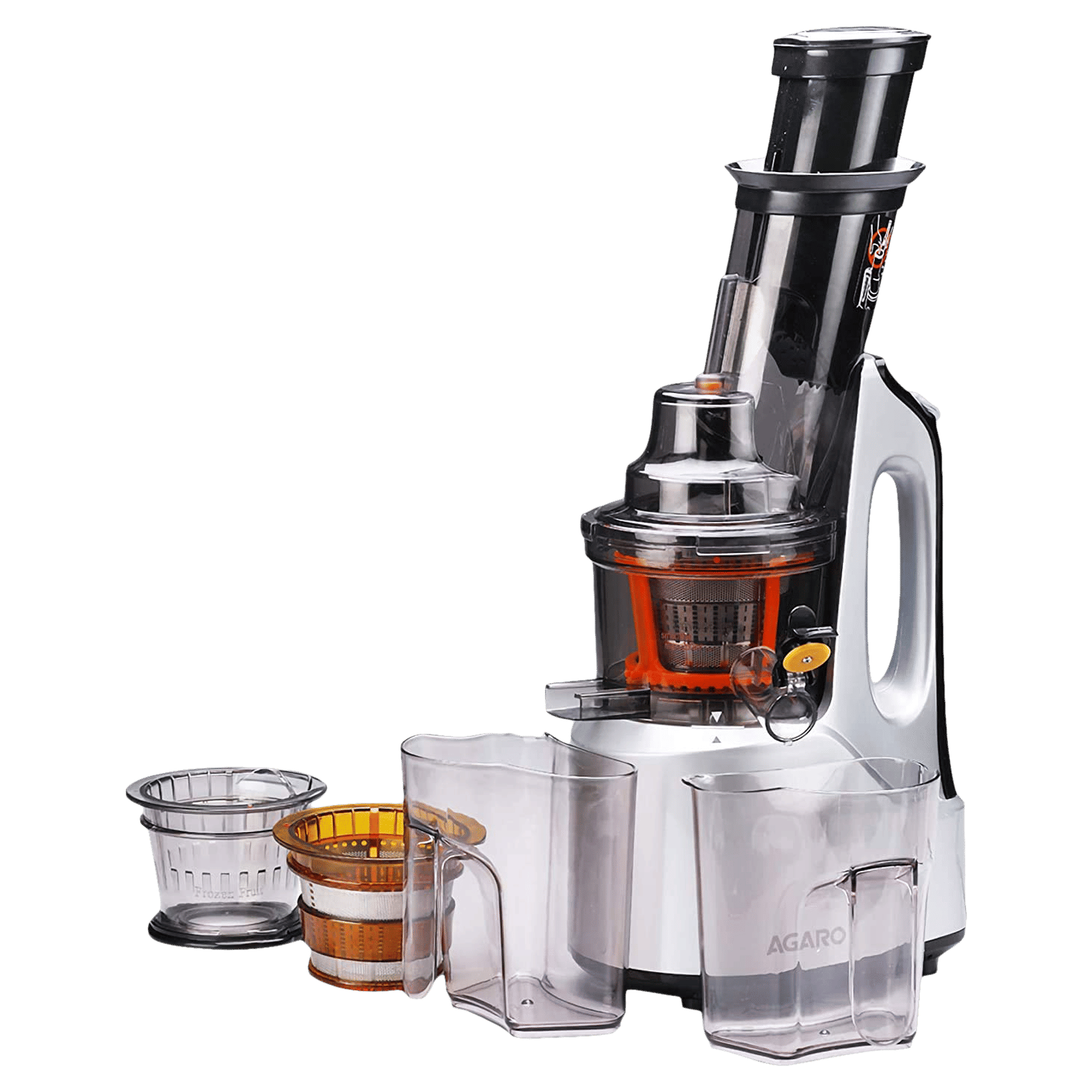 AGARO Imperial 240 Watt Slow Juicer (65 RPM, Cold Pressed Technology, Black & Grey)