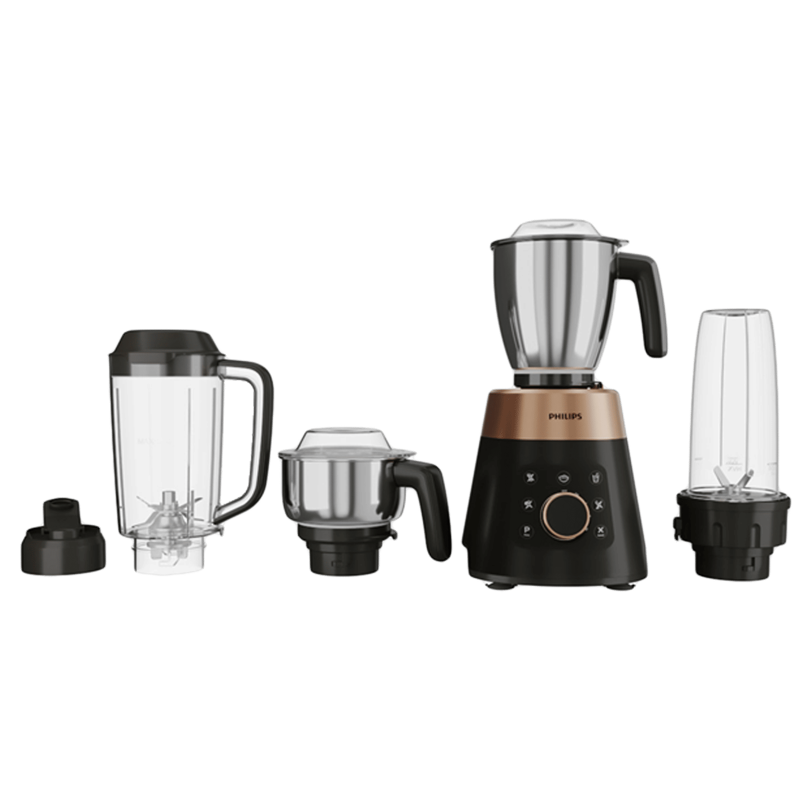 PHILIPS 1000 Watt 4 Jars Mixer Grinder (5 Preset Modes, Black)