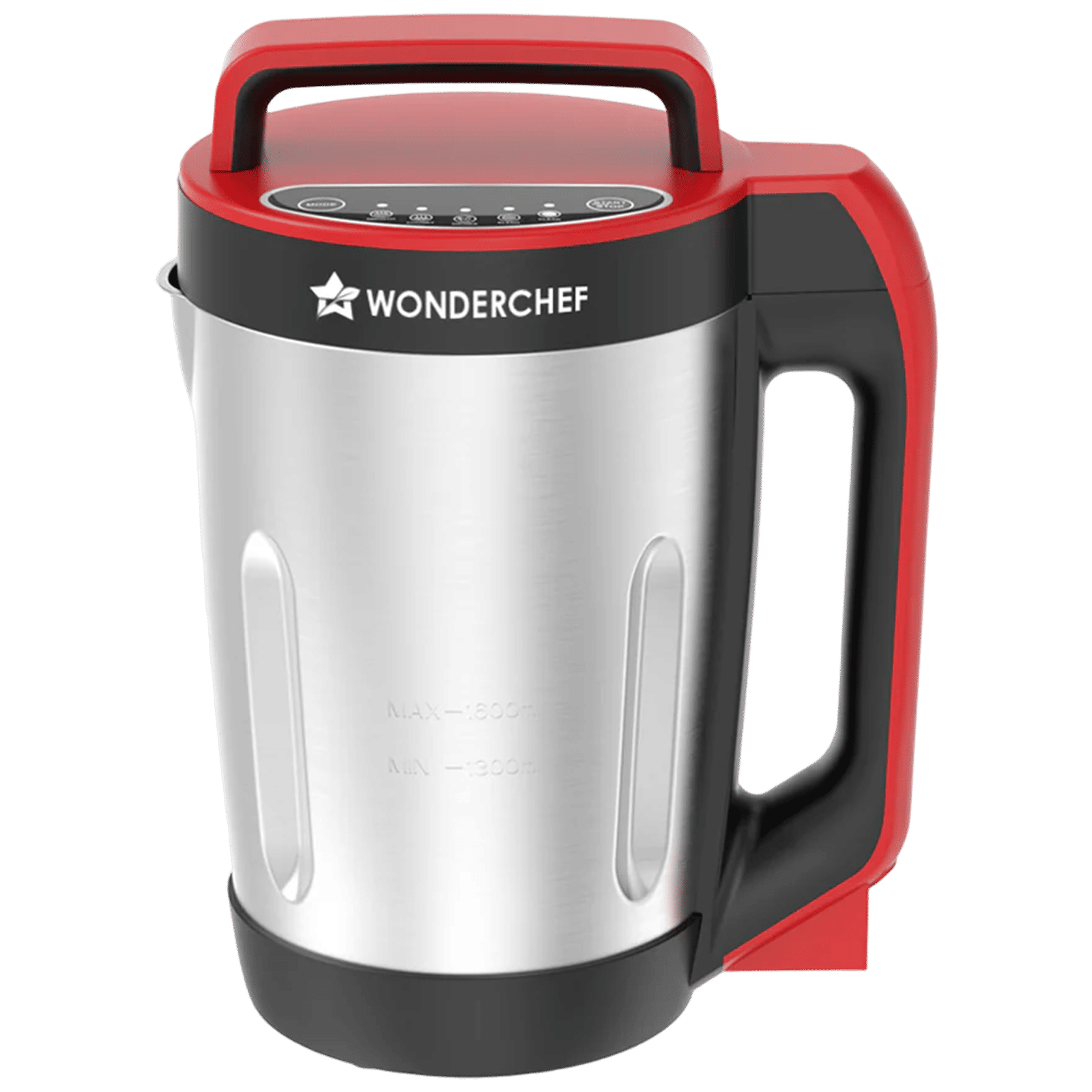 WONDERCHEF Neo 900 Watt 1.6 Litre Soup Maker with 5 Preset Functions (Red & Black)