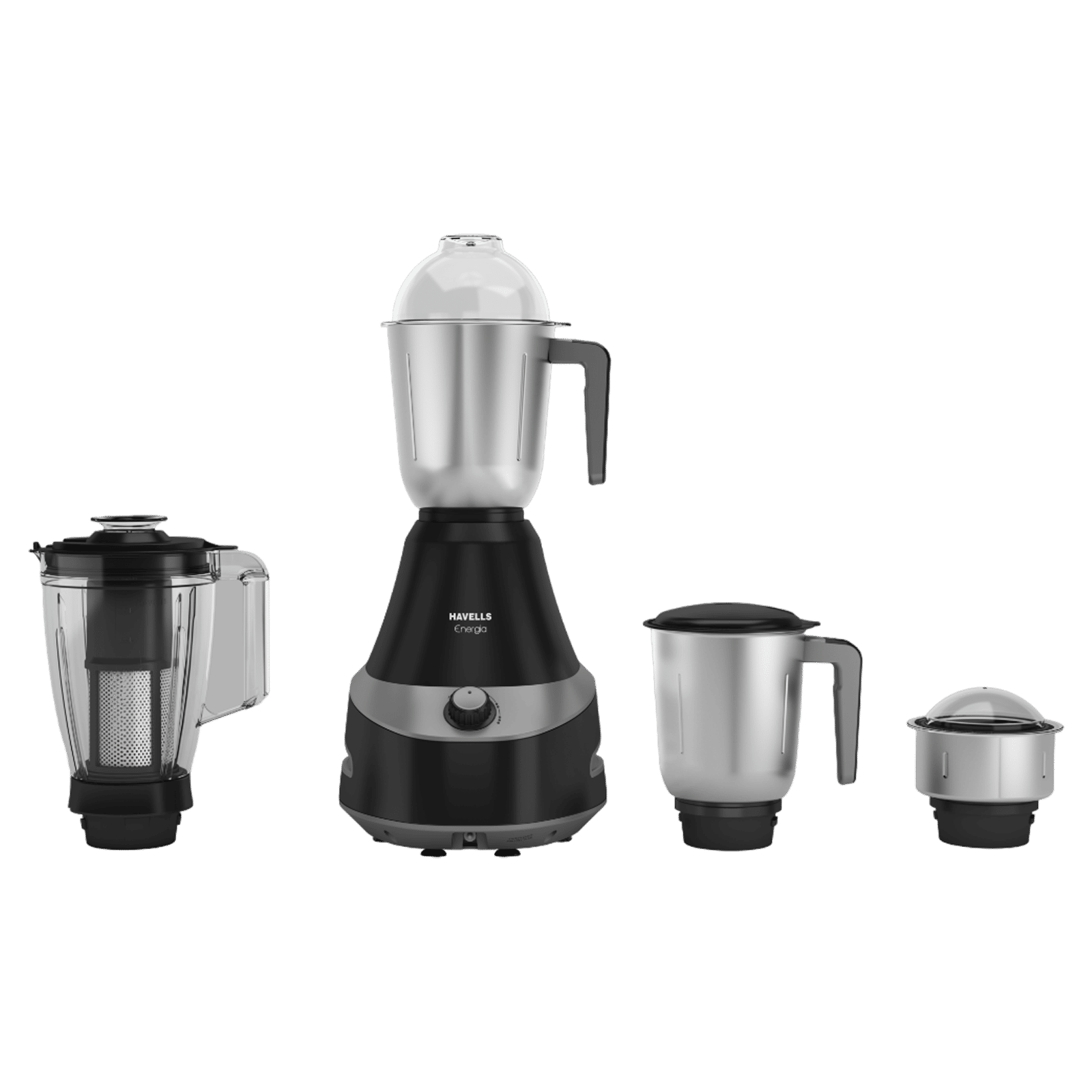 Havells Energia 750 Watt 4 Jars Mixer Grinder (21000 RPM, Powerful Motor, Grey)