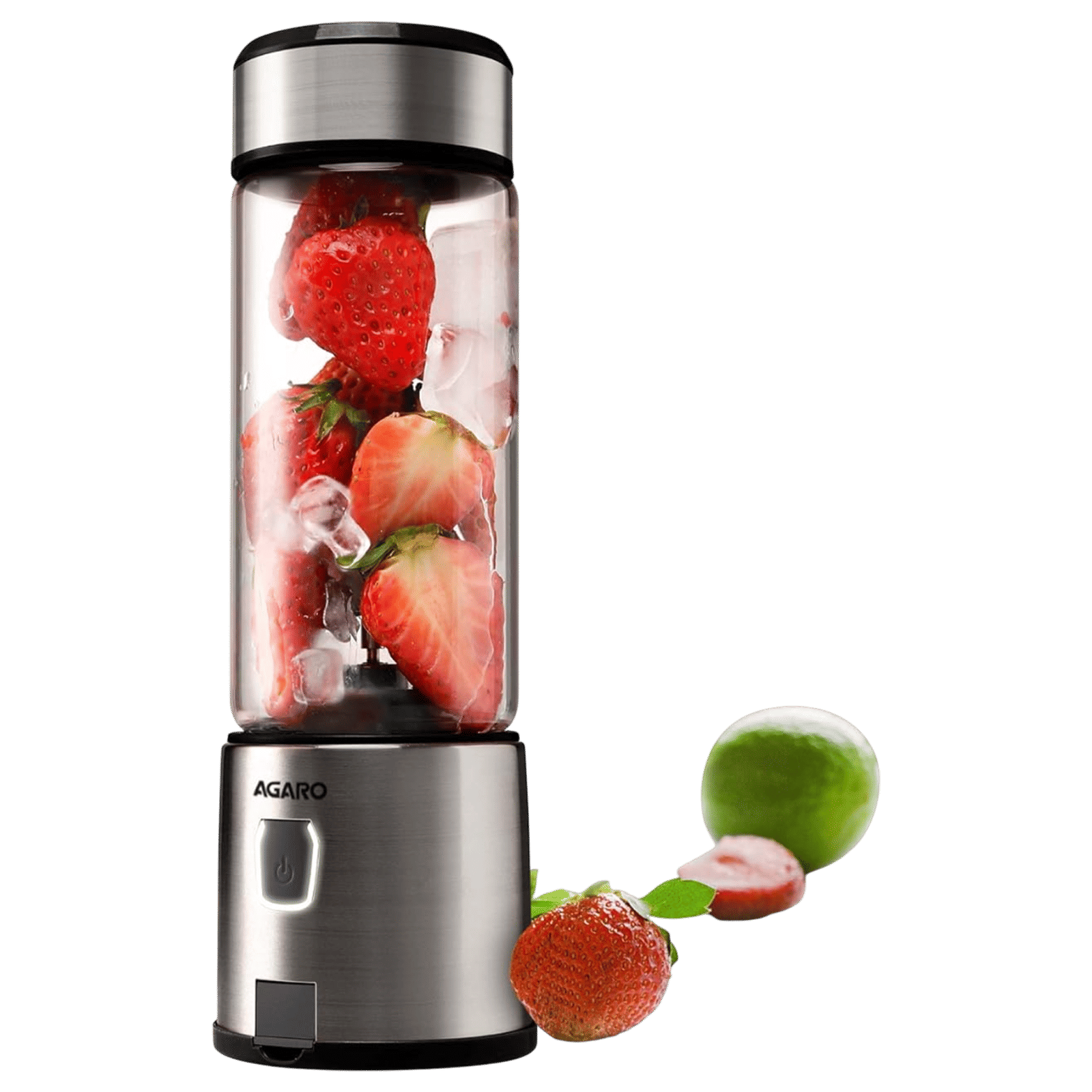 AGARO Galaxy Portable Blender with 3000 mAh Rechargeable Battery (450ml, Black)