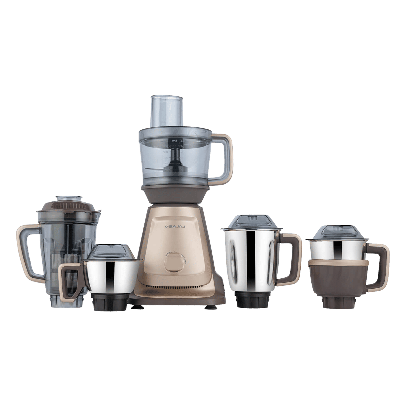 Bajaj Style Mix 1000 Watt 5 Jars Mixer Grinder (20000 RPM, Powerful Titan Motor, Sahara Beige)