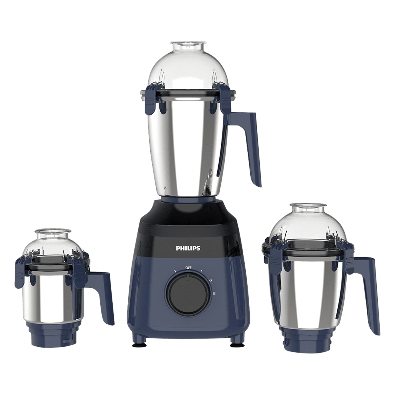 Philips HR7000/01 750 Watt 3 Jars Mixer Grinder (21000 RPM, OptiGrind Motor Technology, Blue)