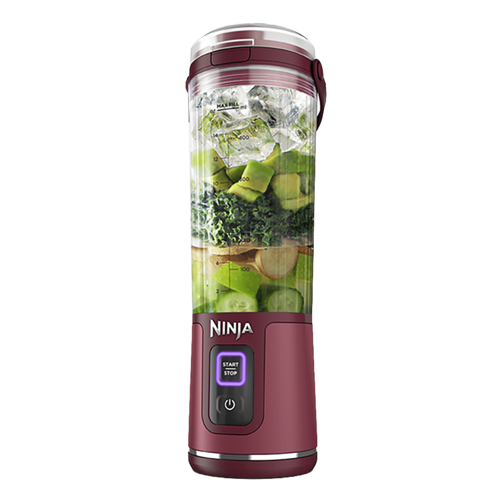Ninja Blast Portable Blender with Rechargeable Battery (530ml, Red)