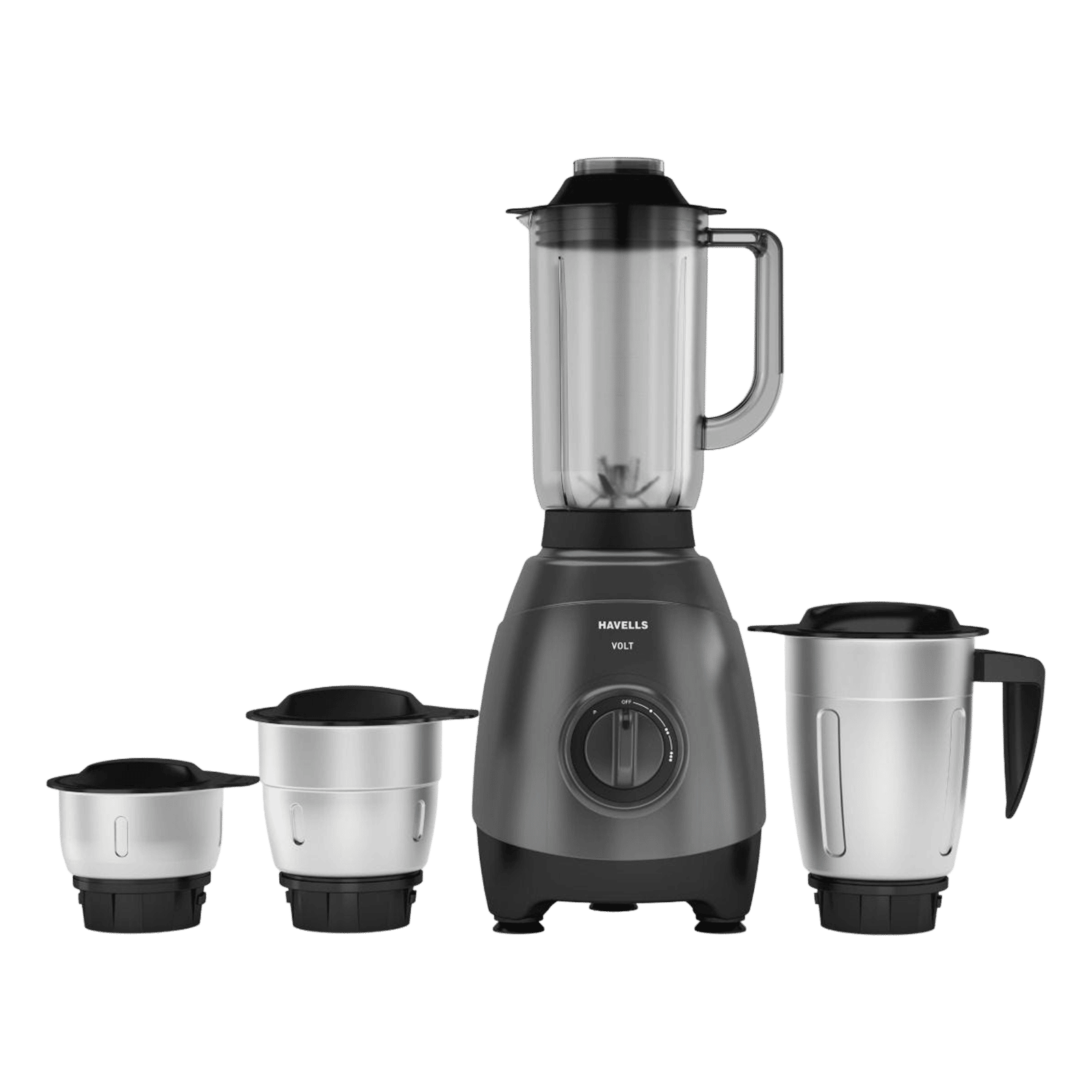 Havells Volt 750 Watt 4 Jars Mixer Grinder (21000 RPM, Grey)