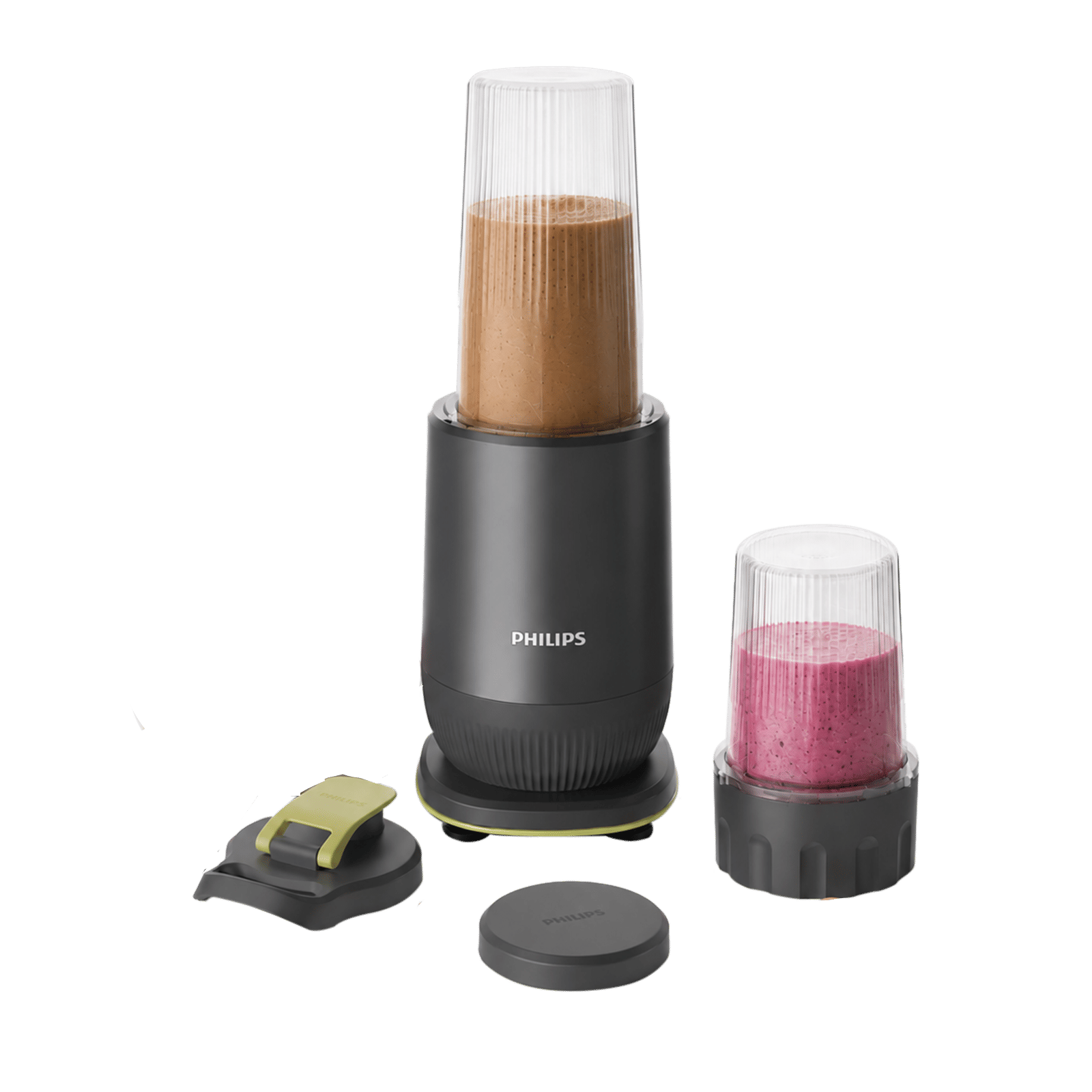 Philips HR2612/00 350 Watt 2 Jars Juicer Blender (25000 RPM, Leak-Proof Sipper Lid, Grey)