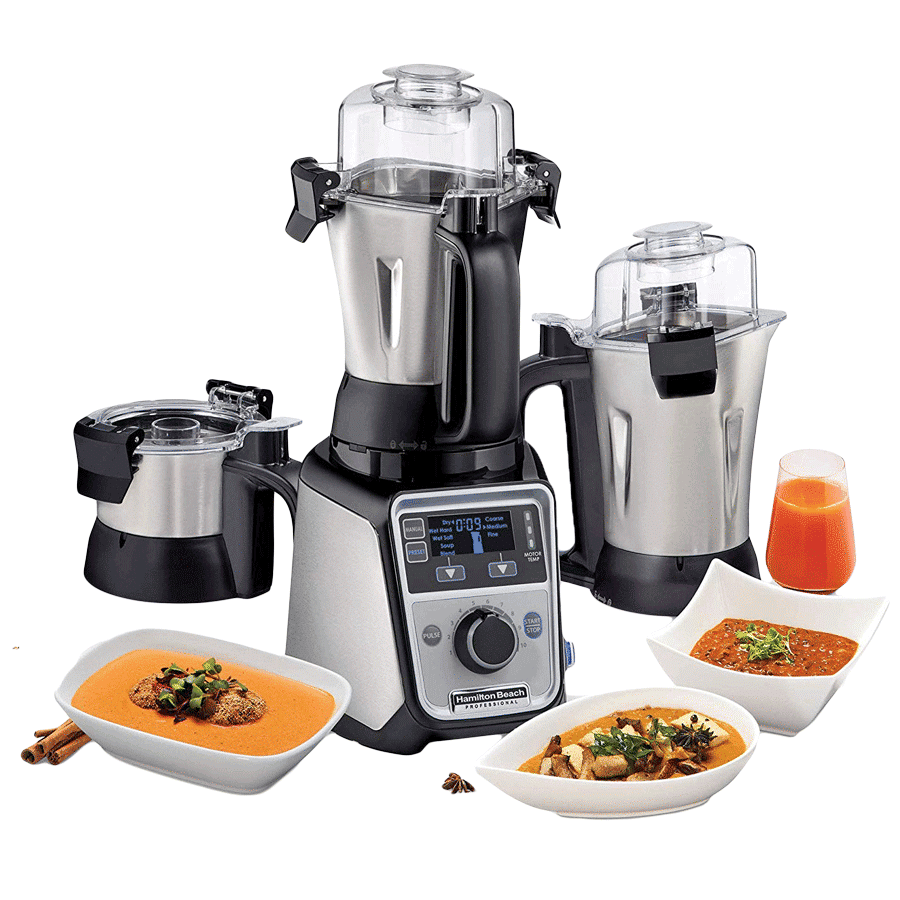 Hamilton Beach 1400 Watt 4 Jars Juicer Mixer Grinder (18000 RPM, Triple Safety Protection, Black)