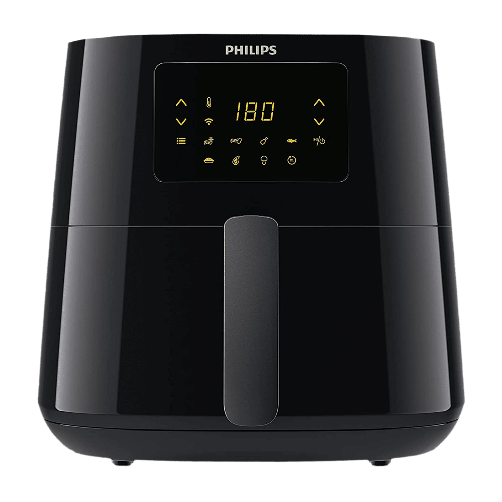 PHILIPS 6.2L 2000 Watt Digital Air Fryer with Rapid Air Technology (Black & Dark Silver)